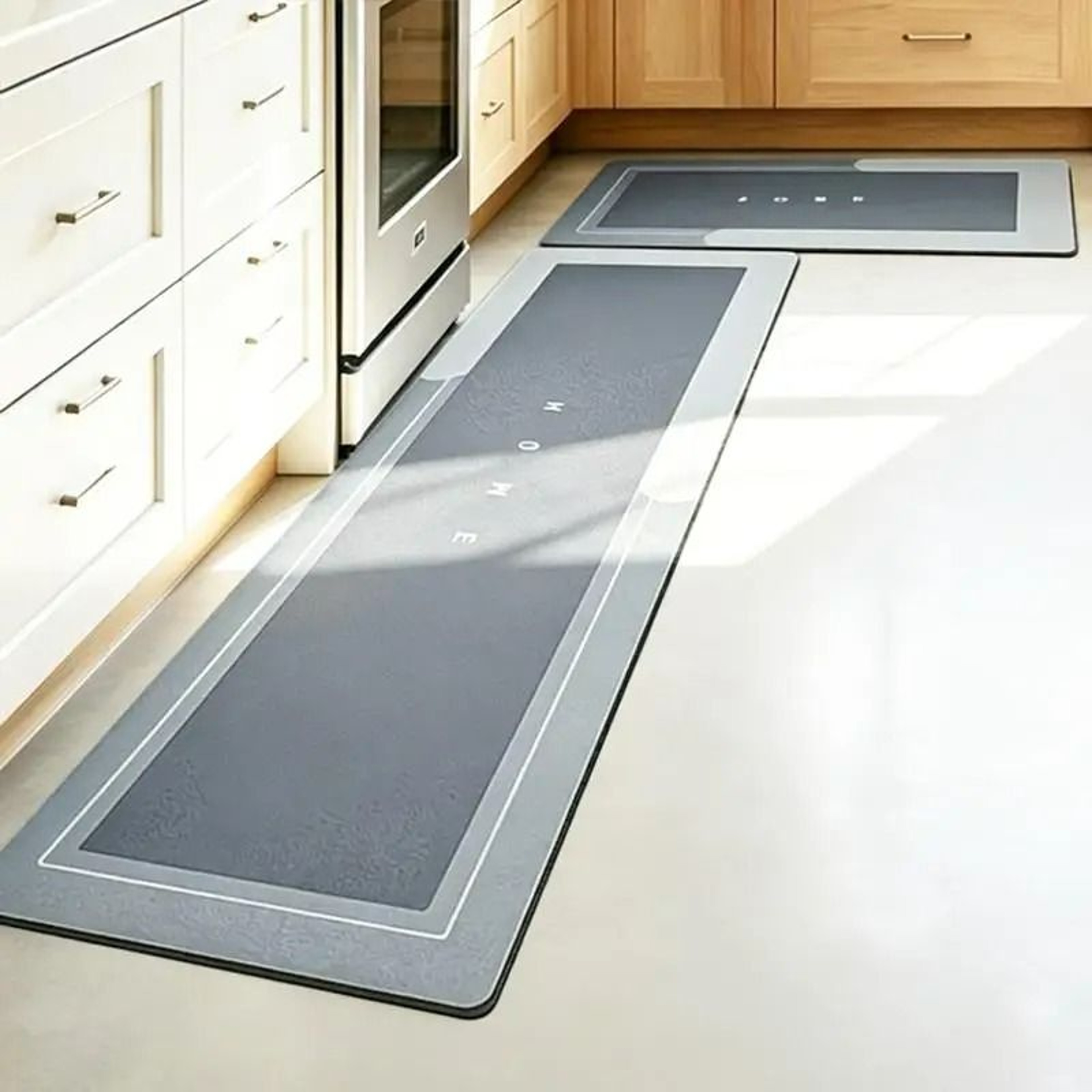 2Pcs Set Diatomite Absorbent NonSlip QuickDry Bath And Kitchen Rugs 8
