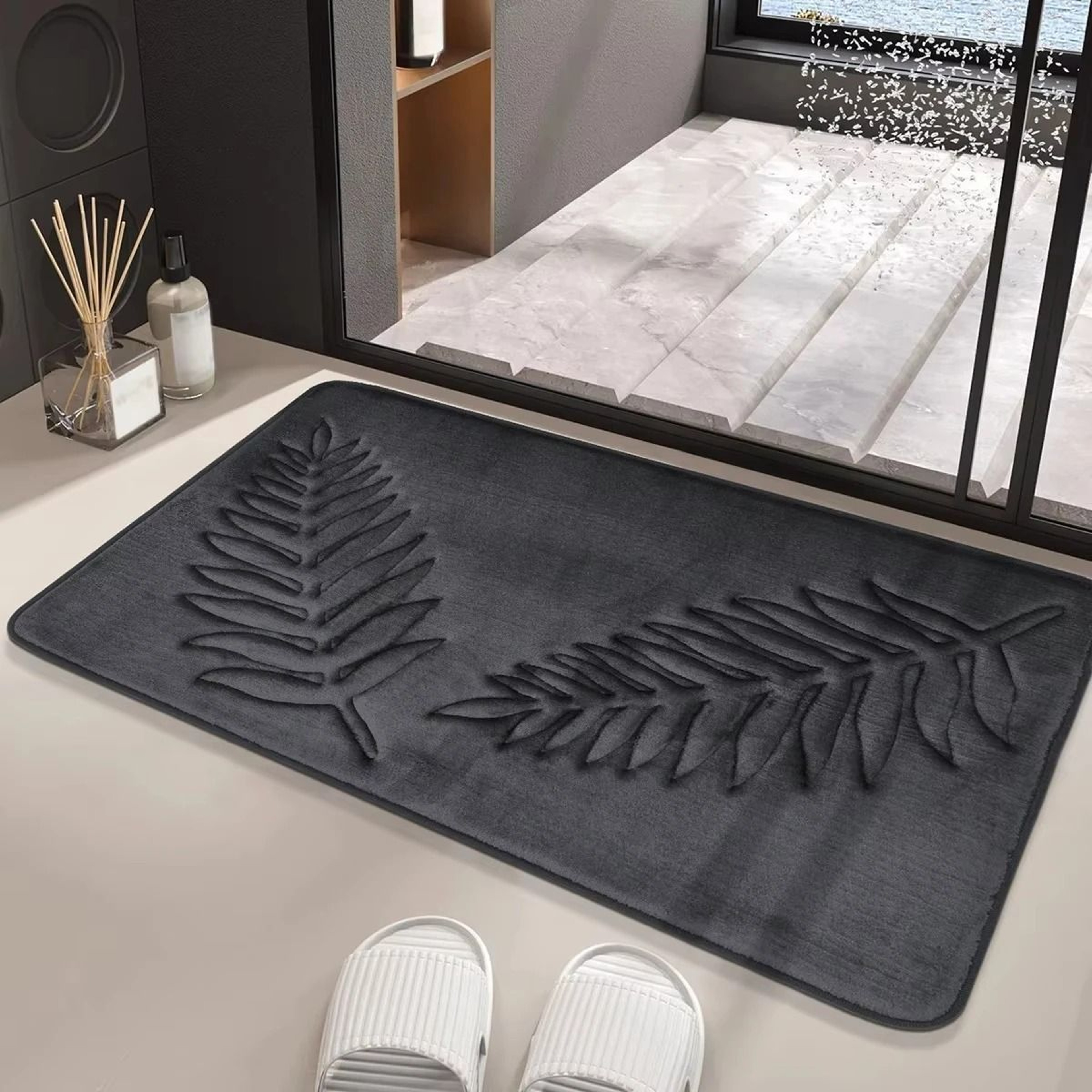 3Pcs Set NonSlip UltraSoft QuickDry Bathroom Rugs 0
