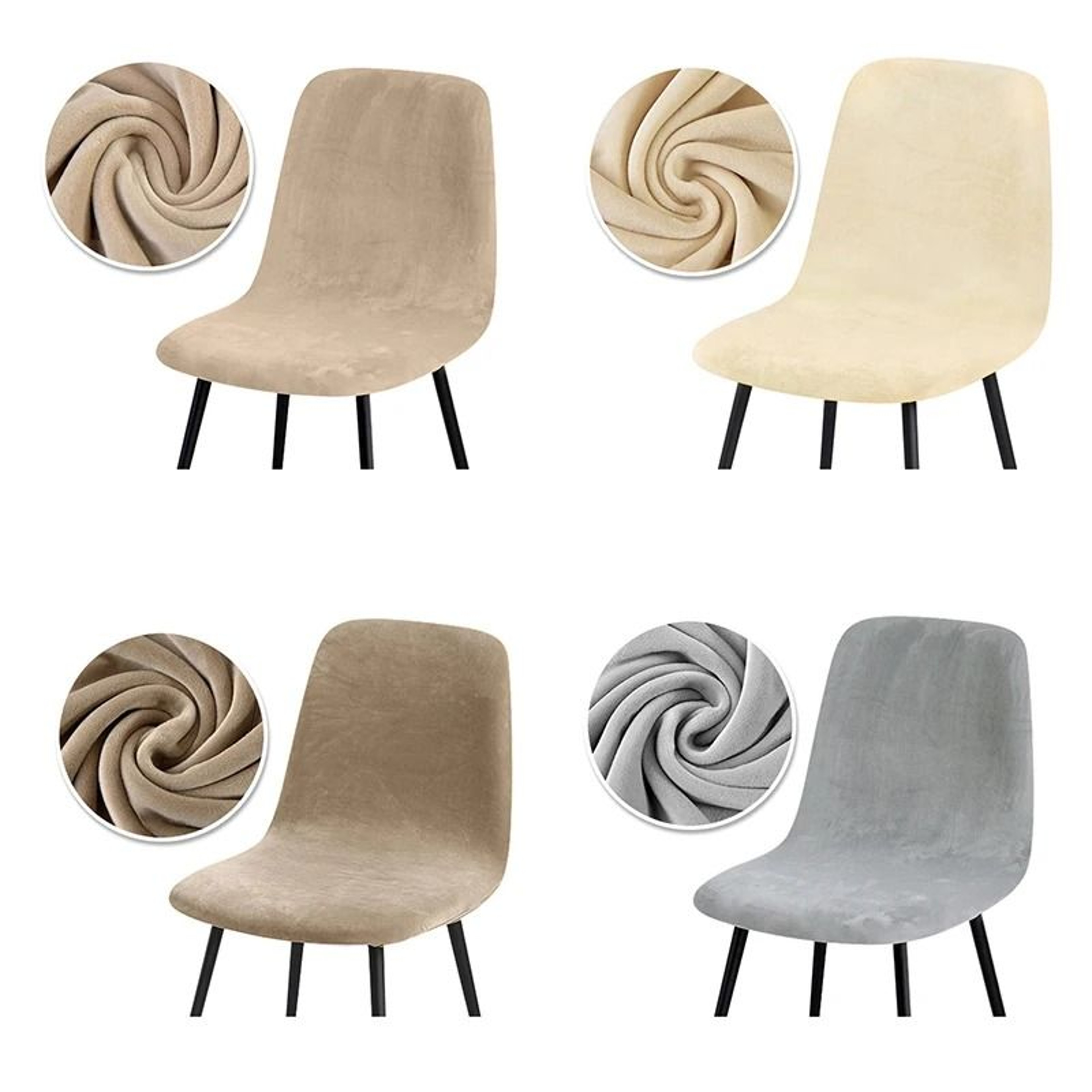 Solid Color Velvet Elastic Stretch Bar Stool Cover 1