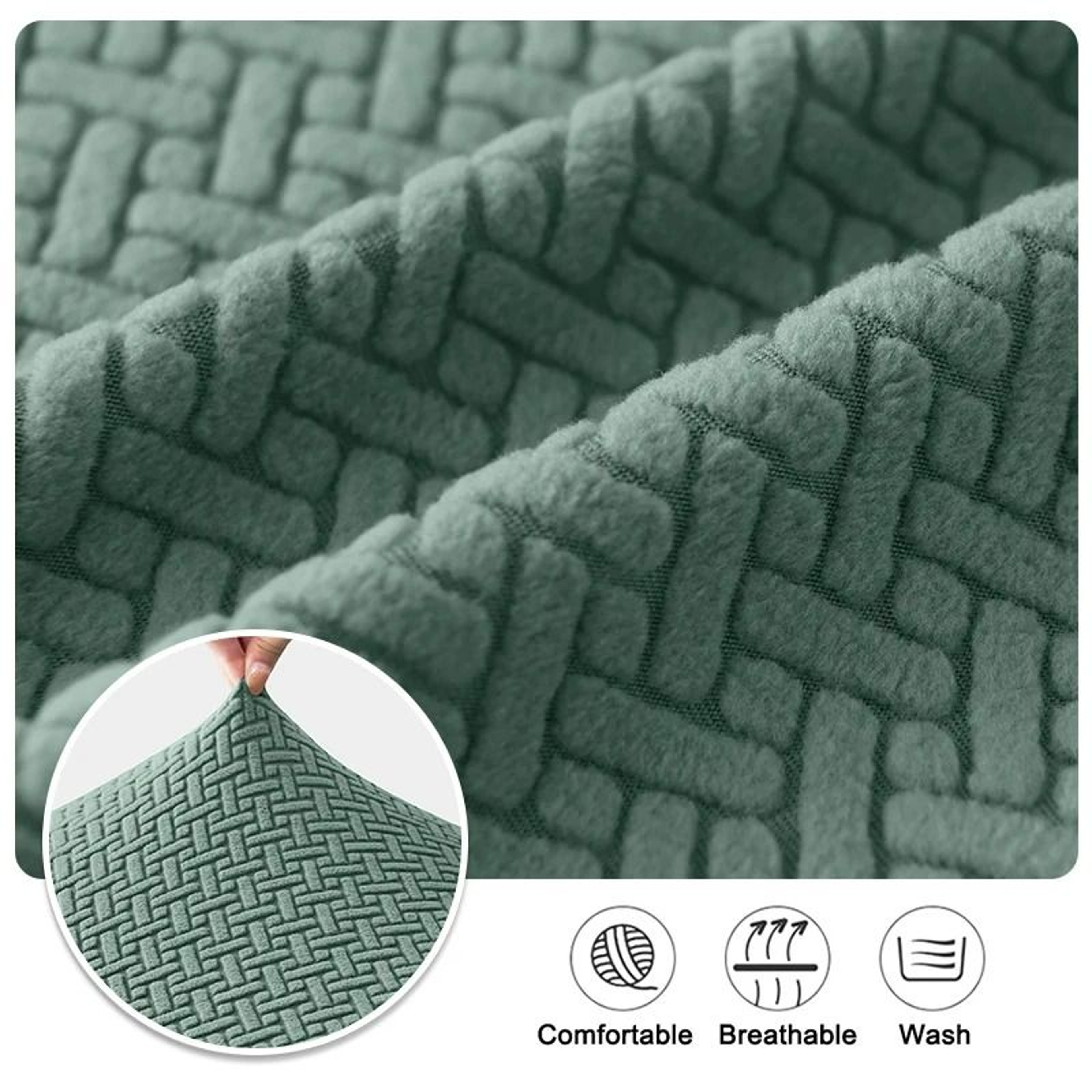 2Pcs Set Jacquard Polar Fleece RV Dinette Cushion Covers 6