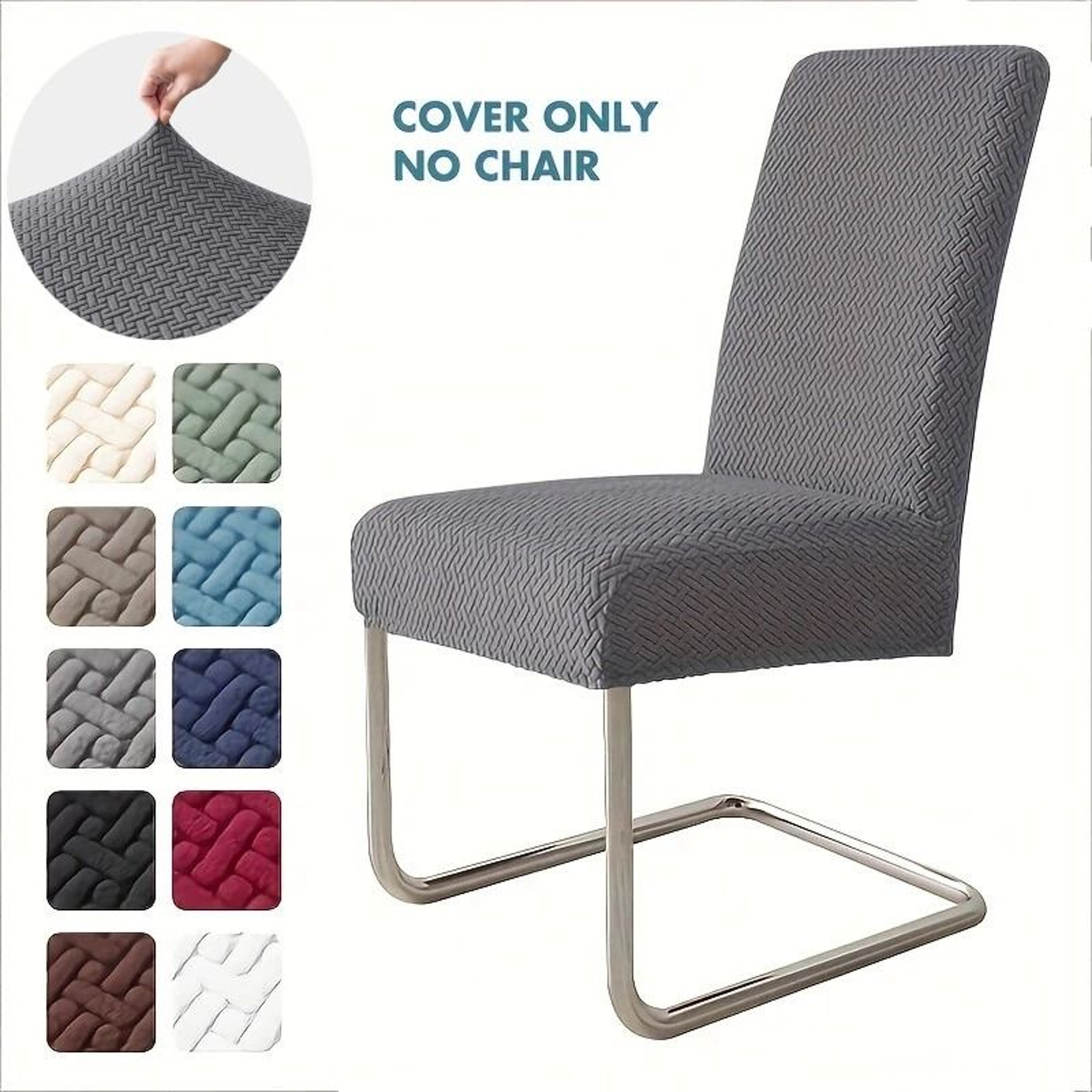 Polar Fleece Universal Stretch Dining Chair Cover 0