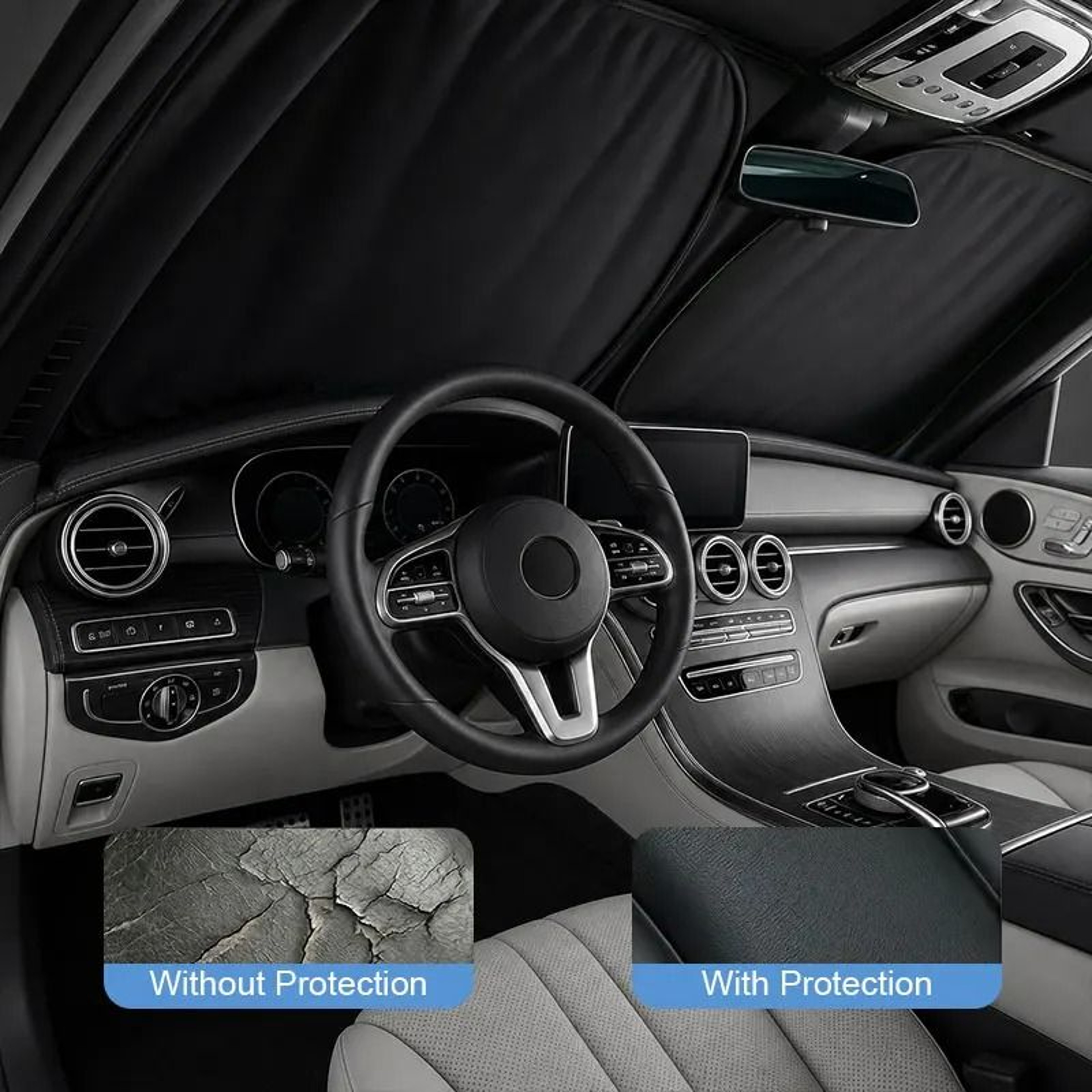 Car Front Windshield Foldable Parasol Sunshade 4