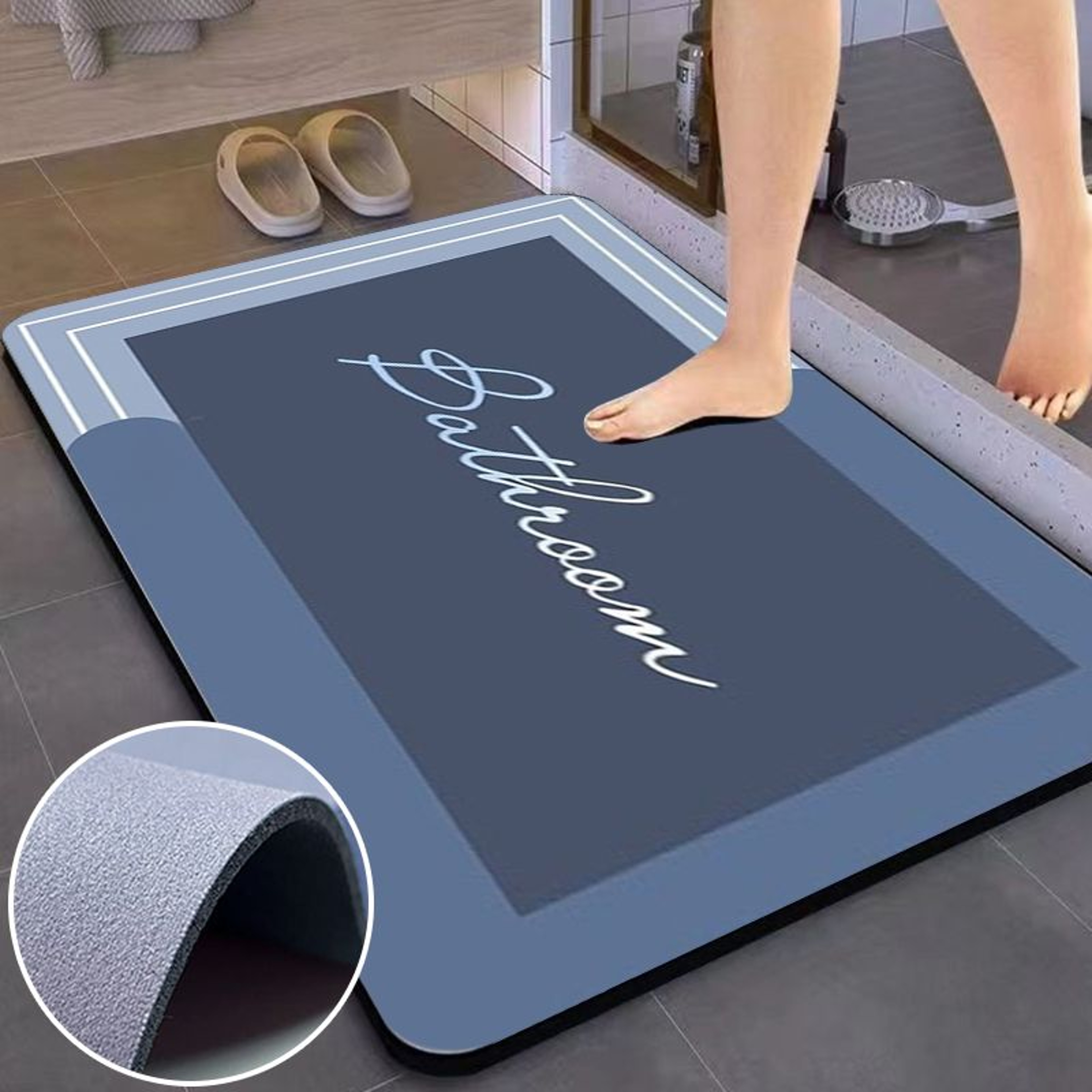Simple Modern Diatomite Absorbent NonSlip Floor Mat 0