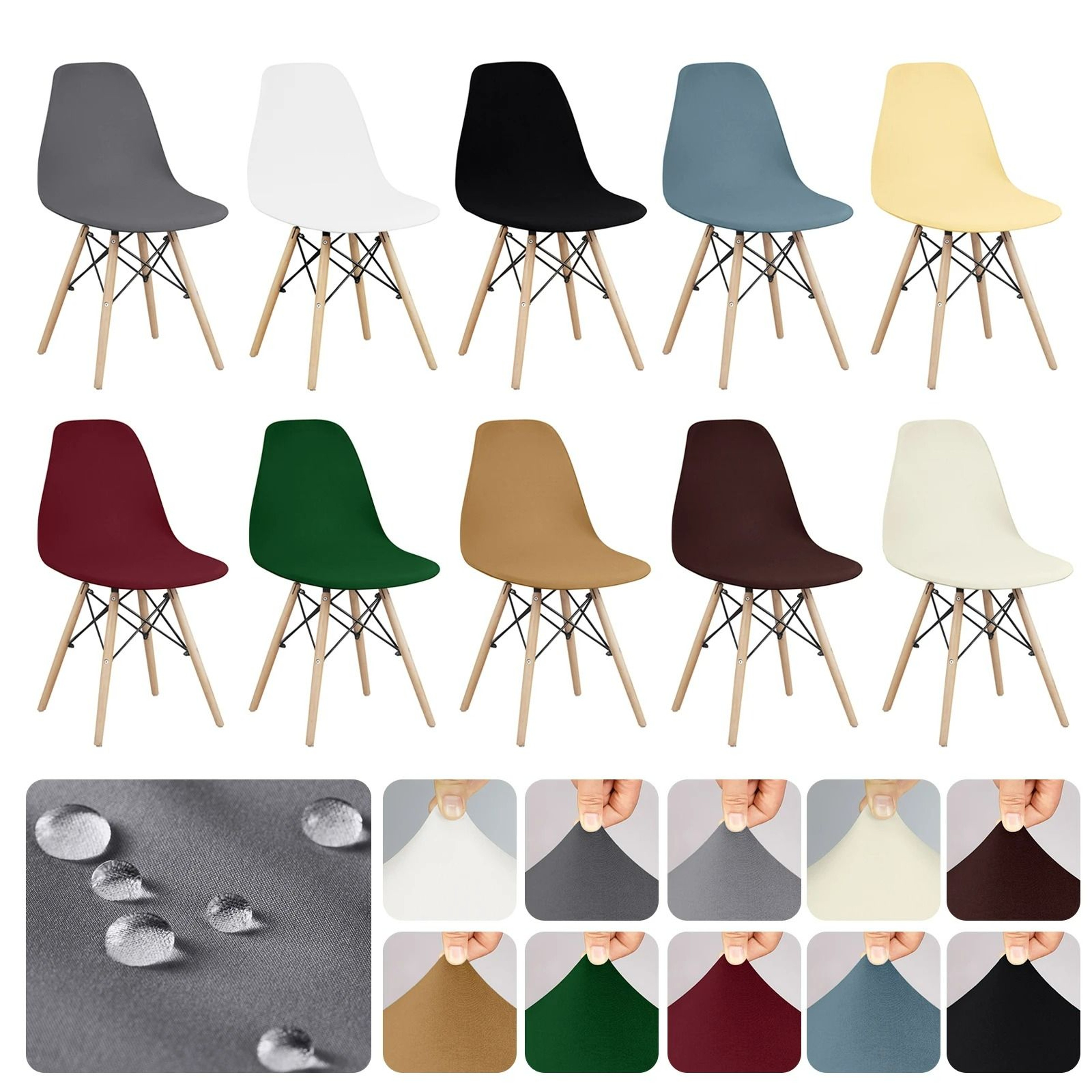 Waterproof Elastic ShortBack Shell Chair Cover 1