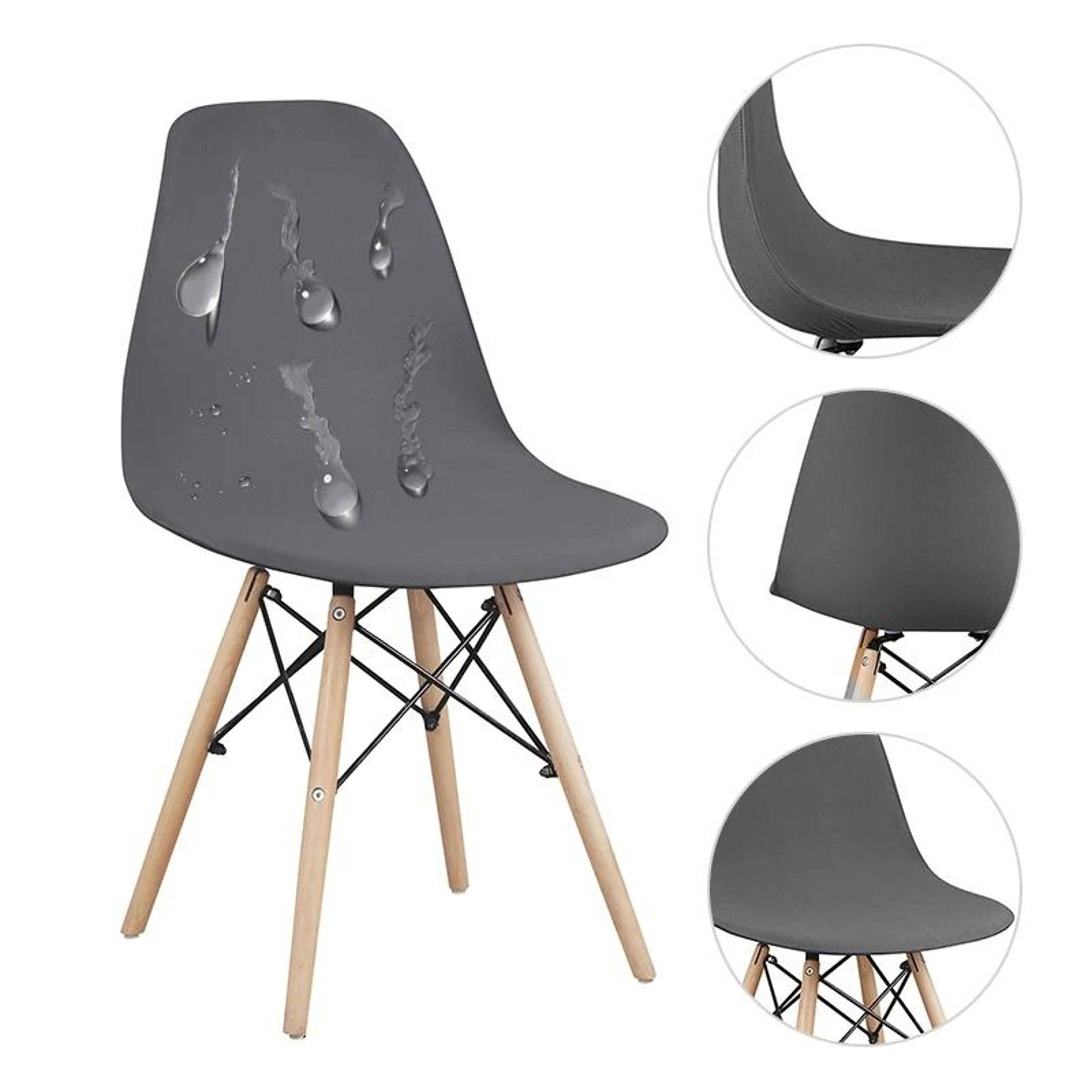 Waterproof Elastic ShortBack Shell Chair Cover 5
