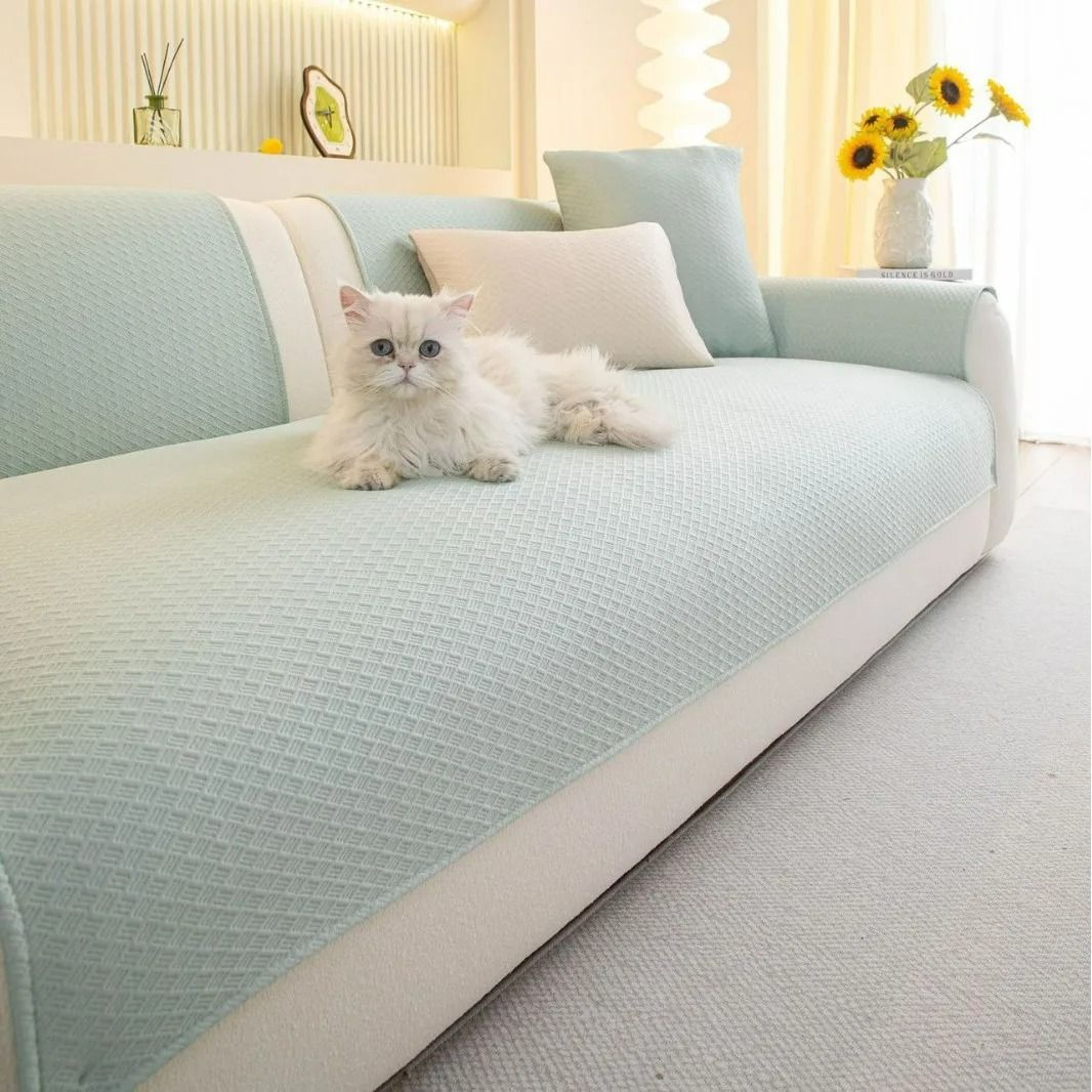 Summer Cooling Ice Silk Sofa Cover  Couch Pad 7