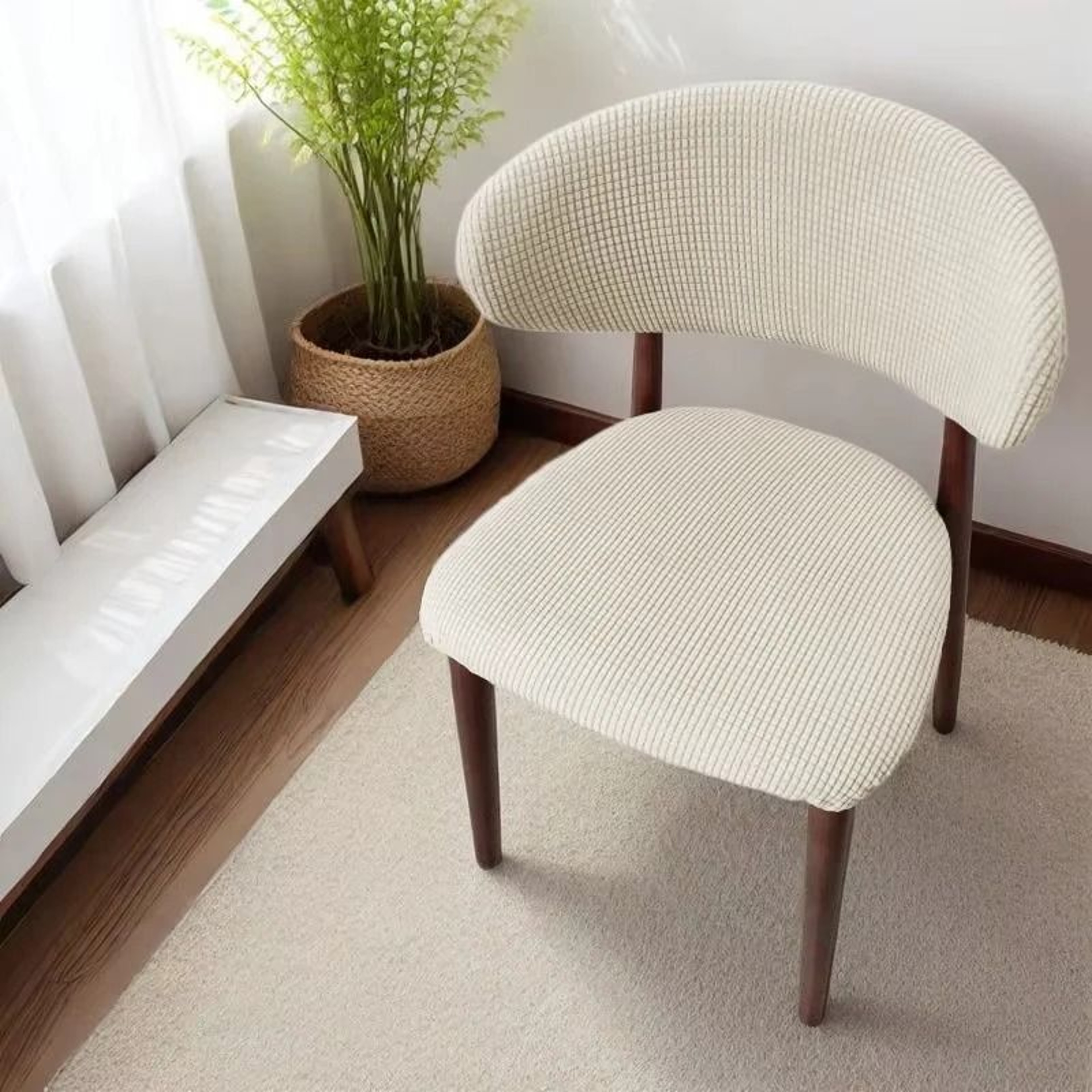 CShaped Backrest Split Chair Cover Set 4