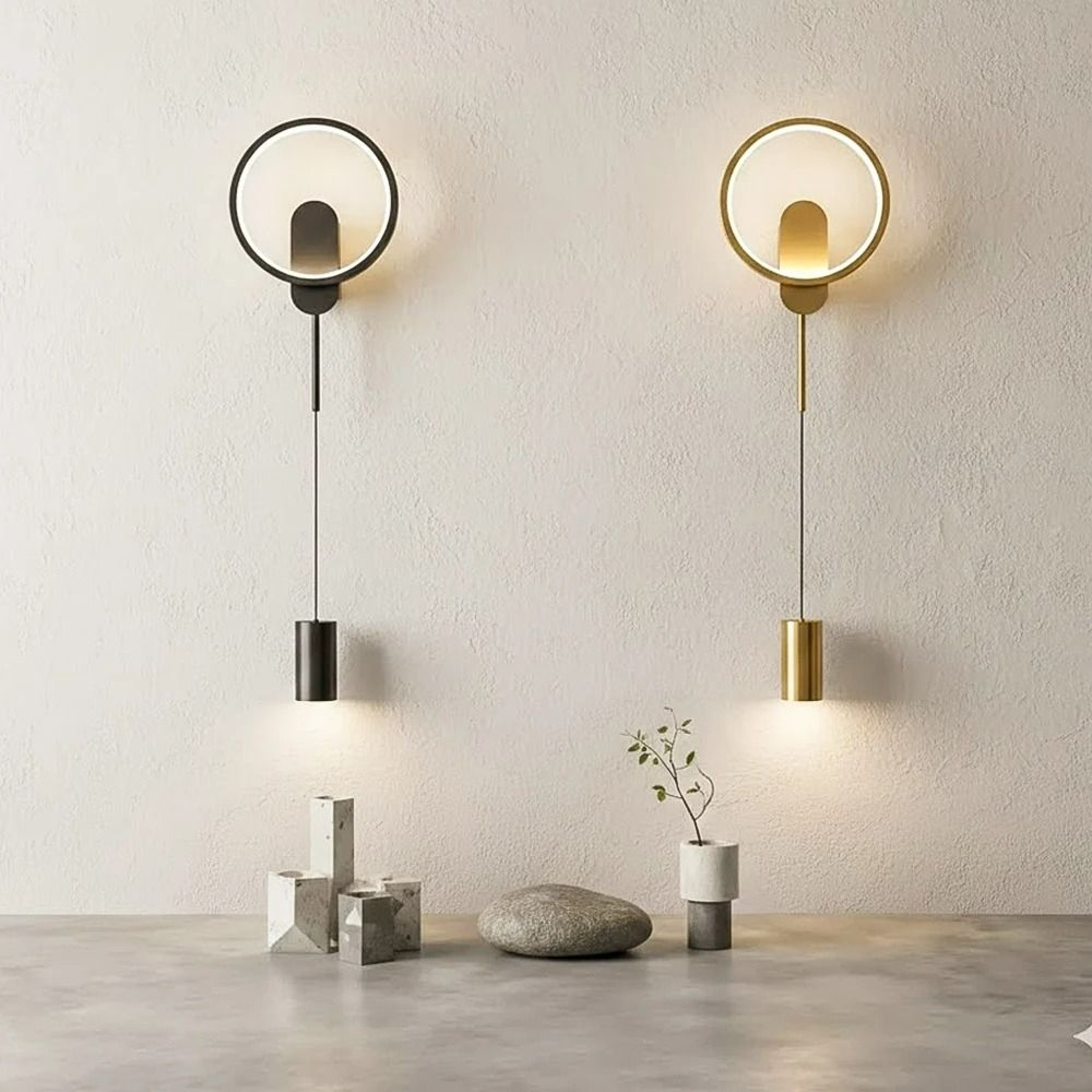 Modern Black  Gold LED Wall Sconce 1
