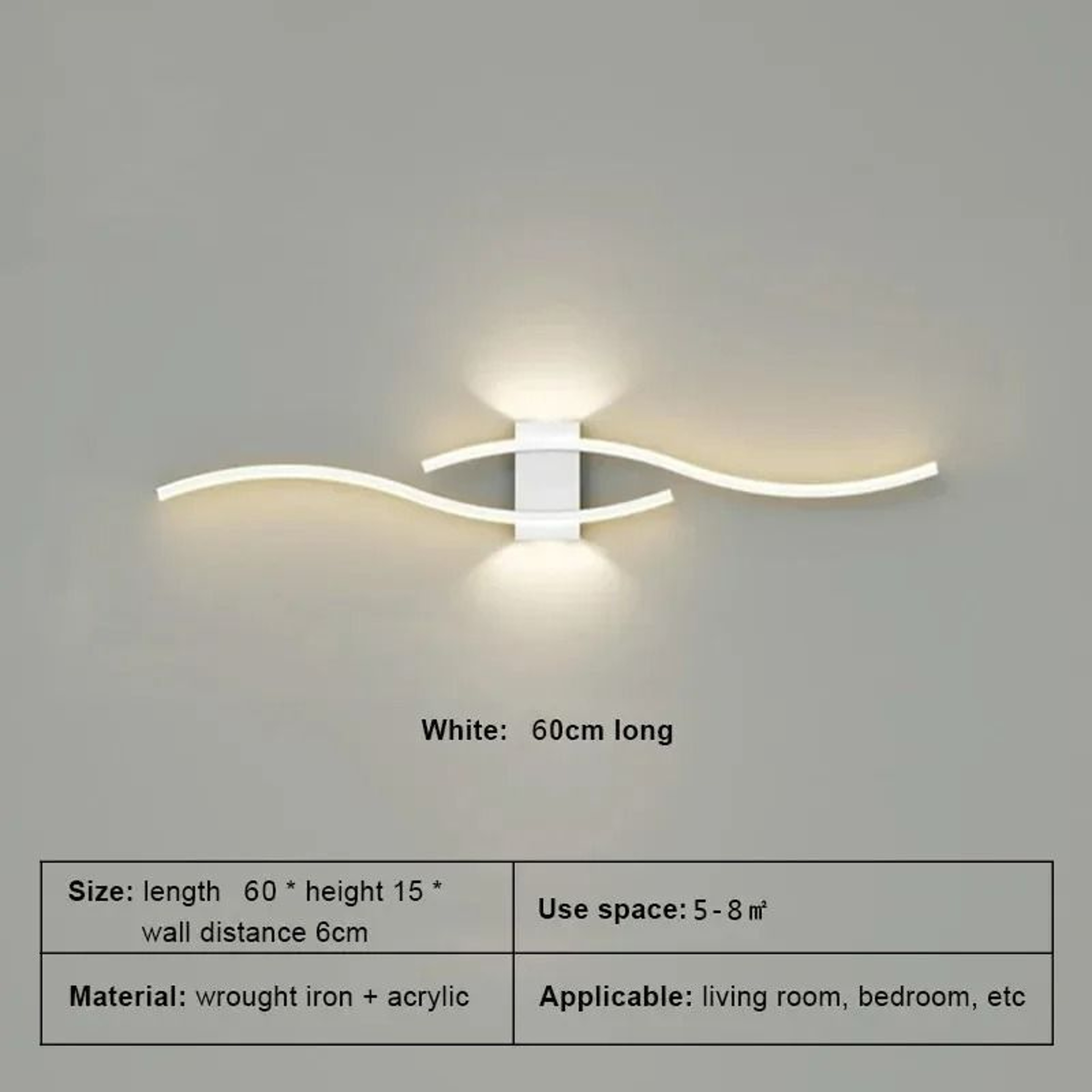 Modern Remote Control LED Linear Wall Sconce 7