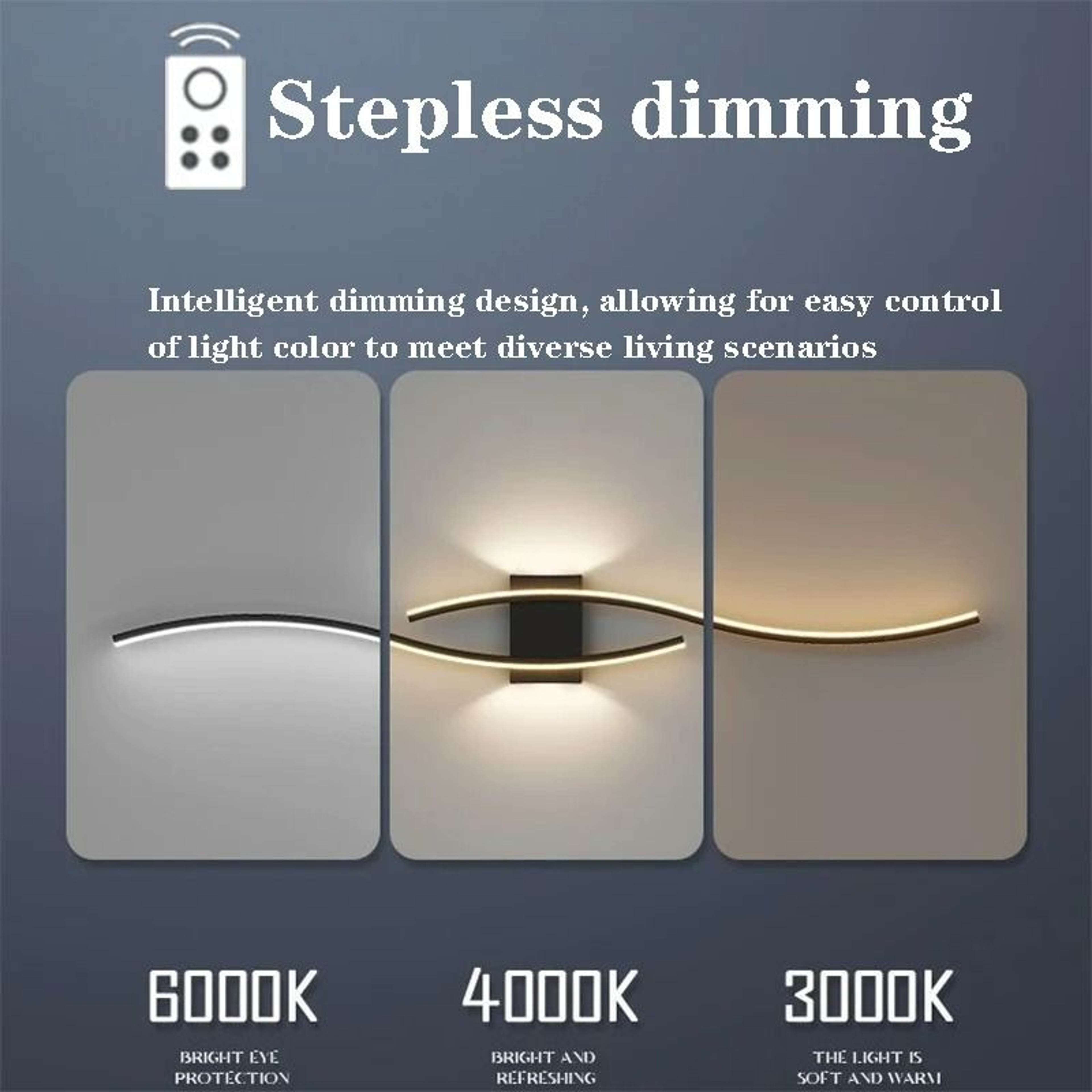 Modern Remote Control LED Linear Wall Sconce 4