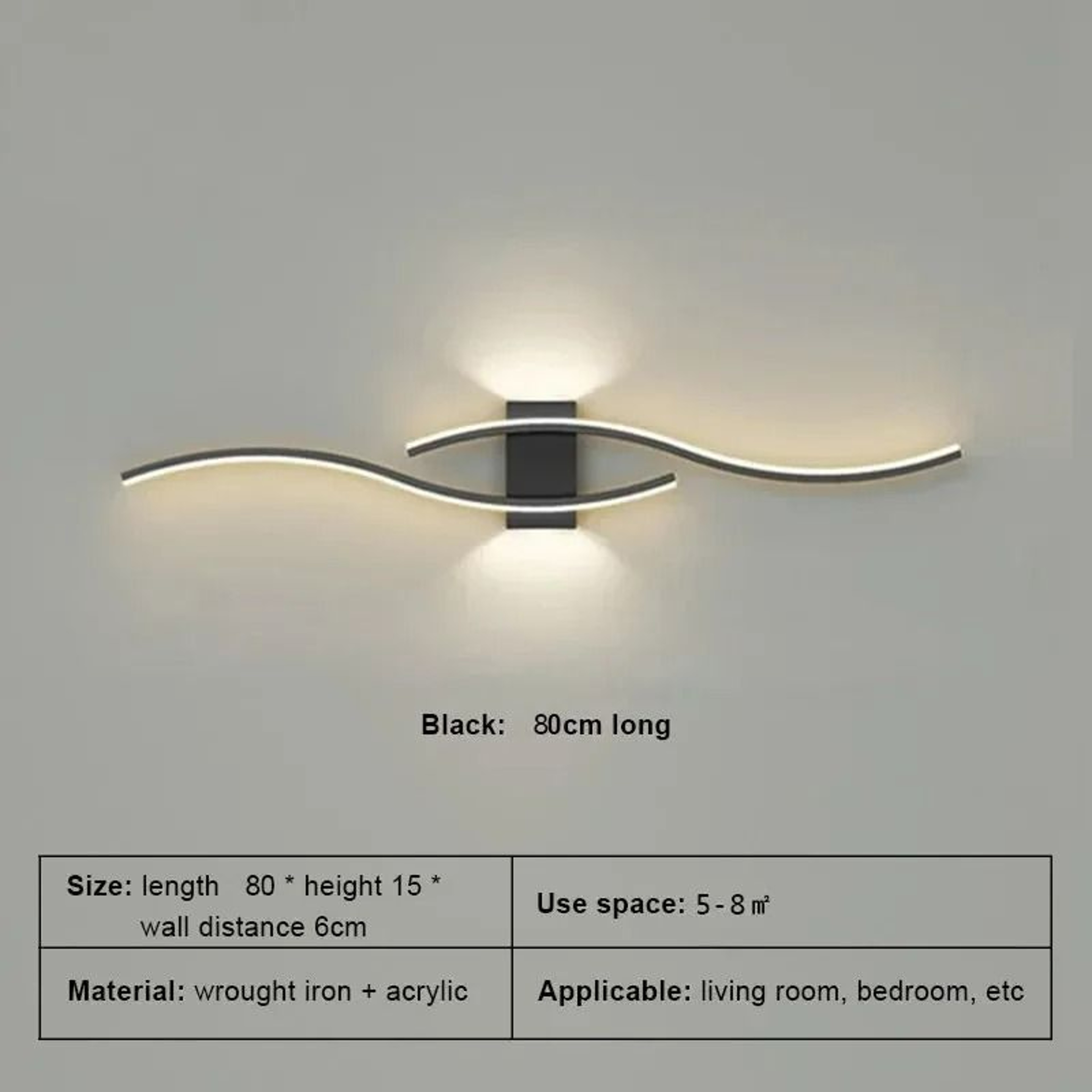 Modern Remote Control LED Linear Wall Sconce 9