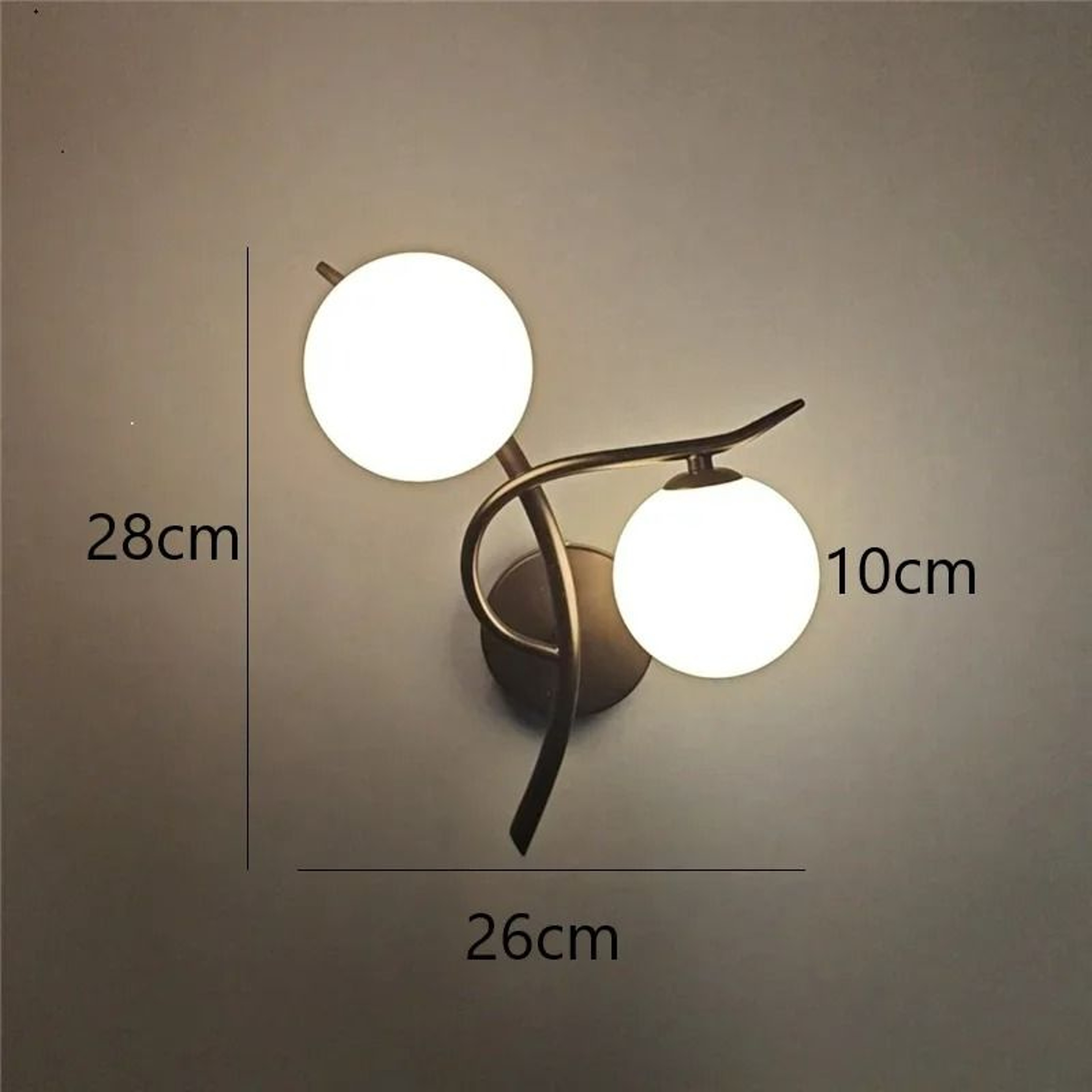 Nordic Glass Orb Iron Wall Sconce 10