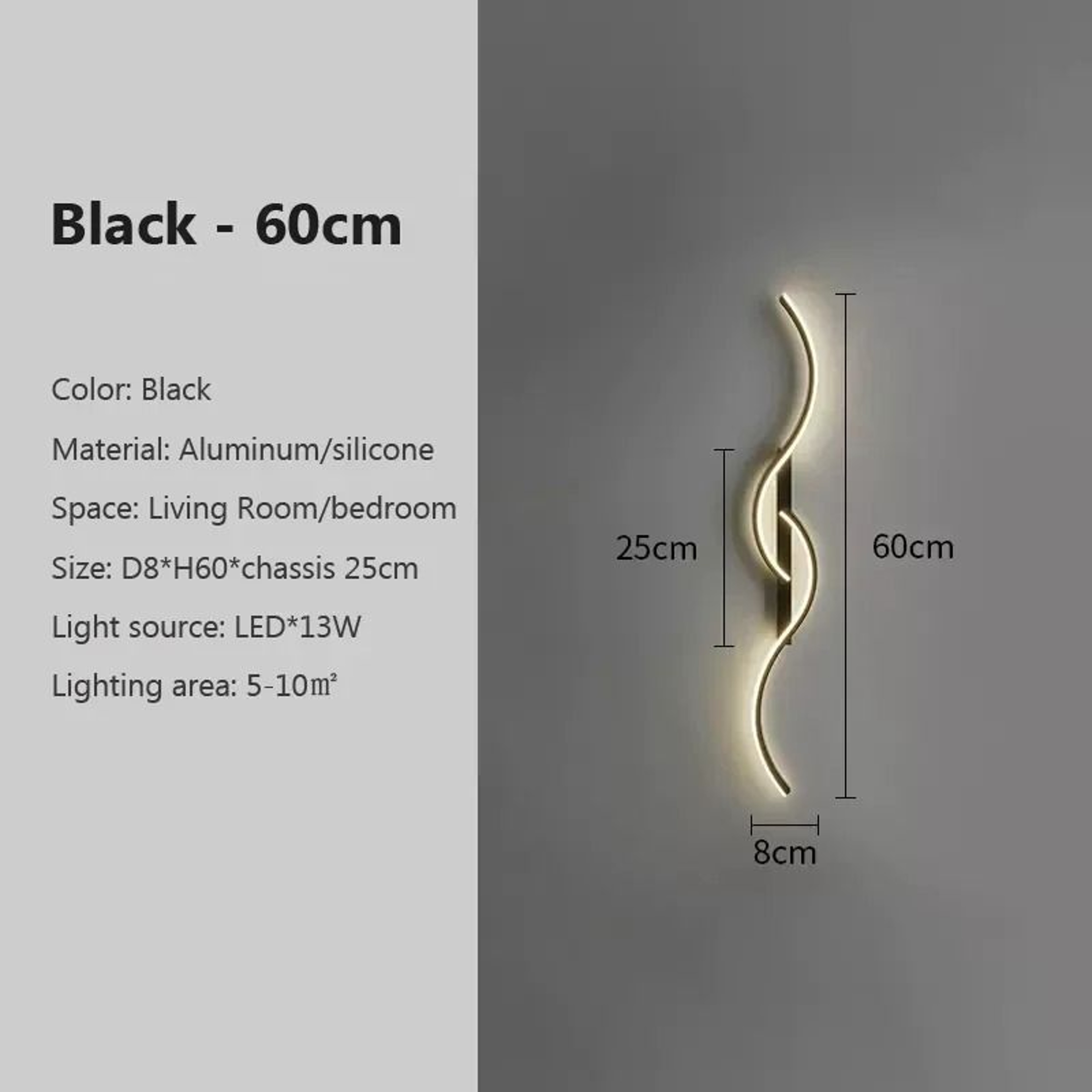 Smart Remote Control Adjustable LED Linear Wall Sconce 6