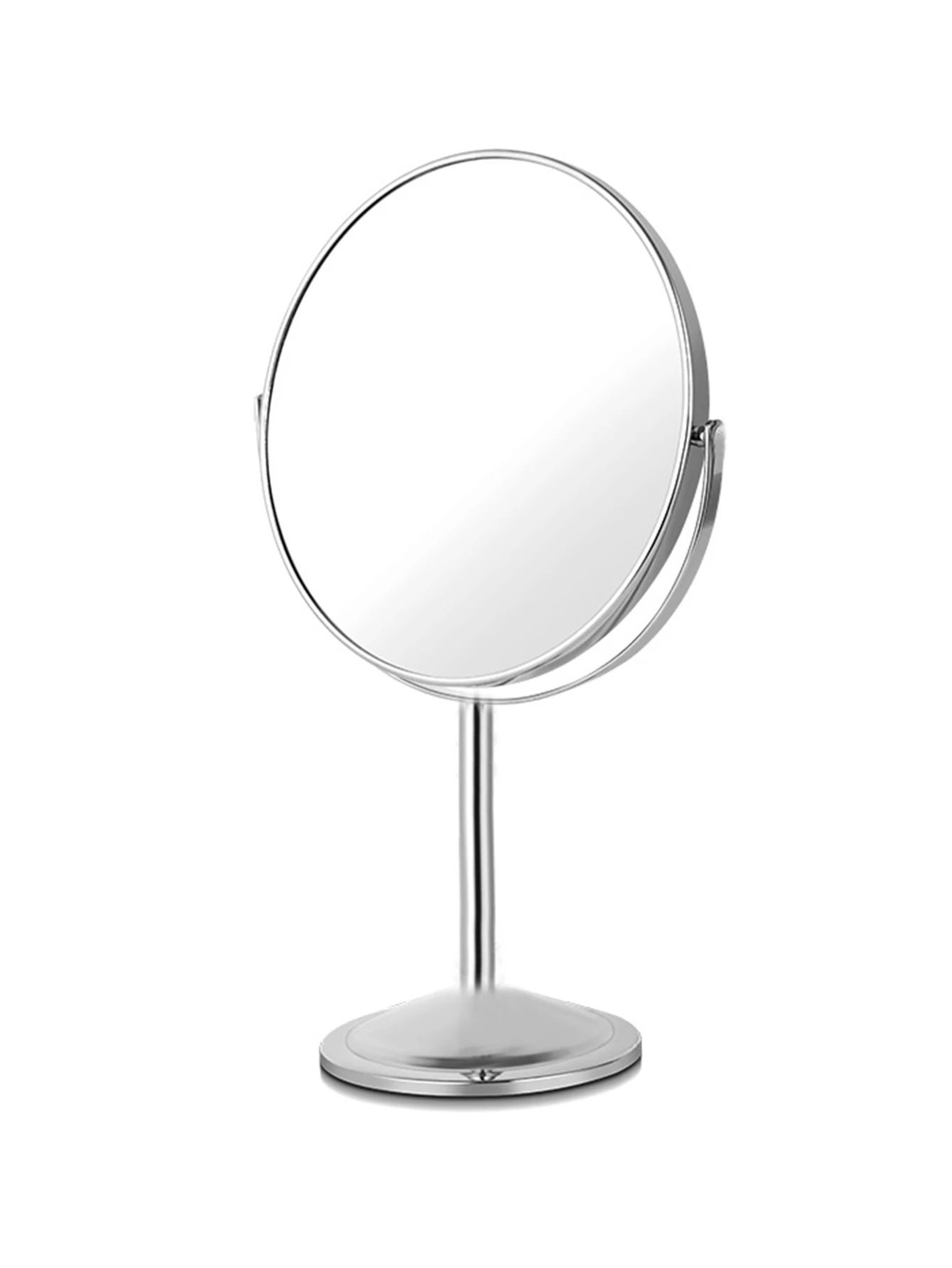 Large Silver DoubleSided Tabletop Magnifying Cosmetic Mirror 7