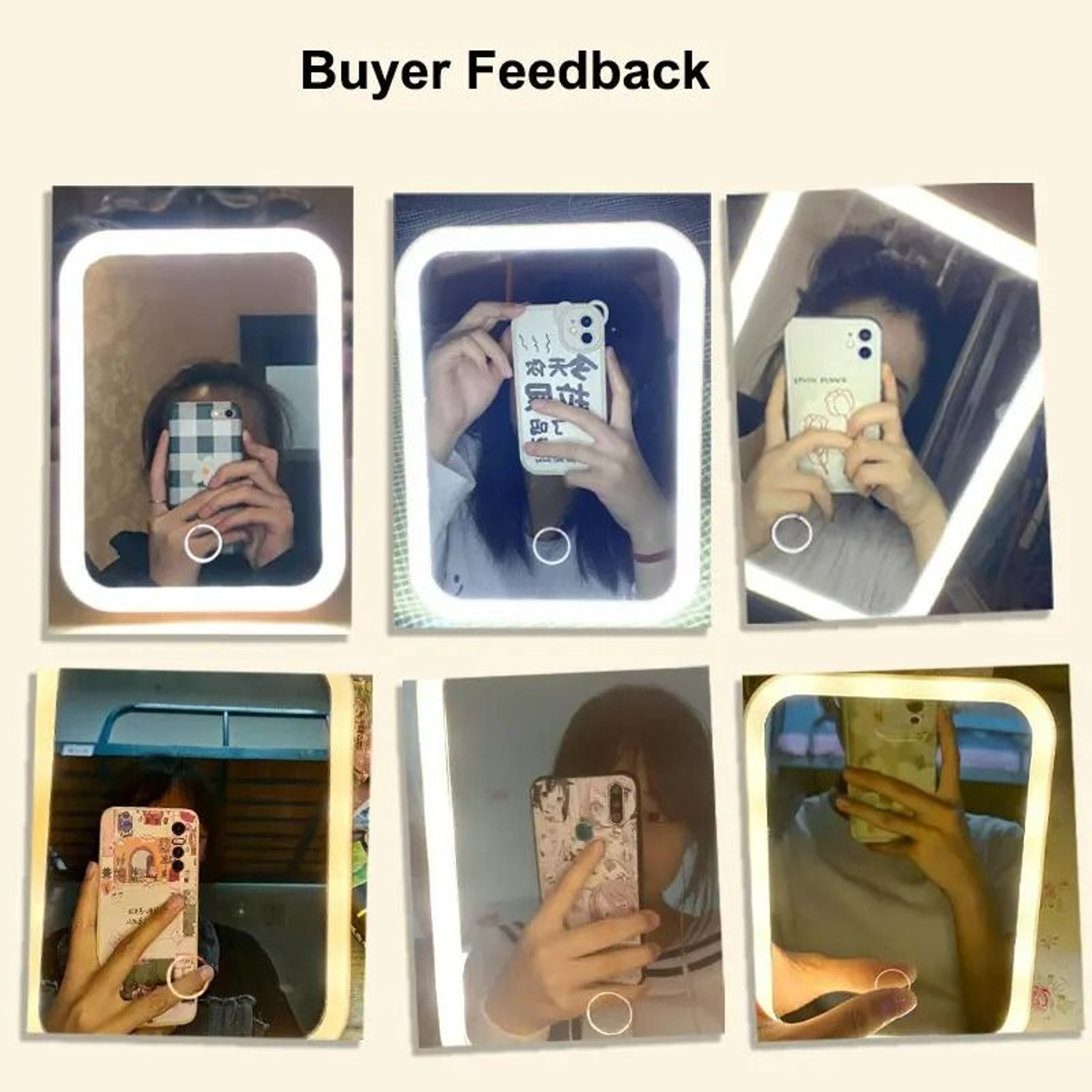 3Color LED Touch Screen Portable Vanity Mirror 5