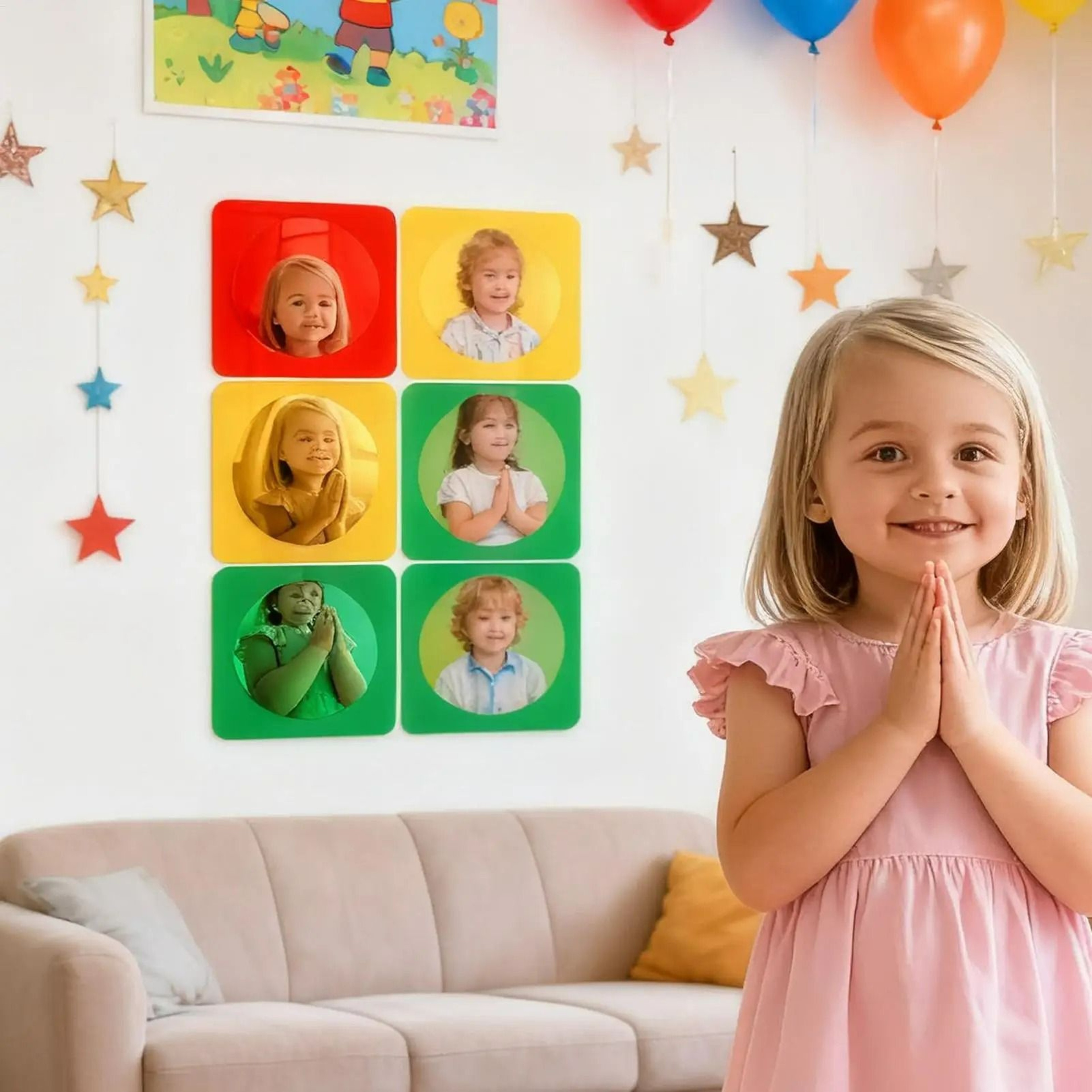 3Piece Bubble Sensory Mirror Set For Toddler Tactile Play 1