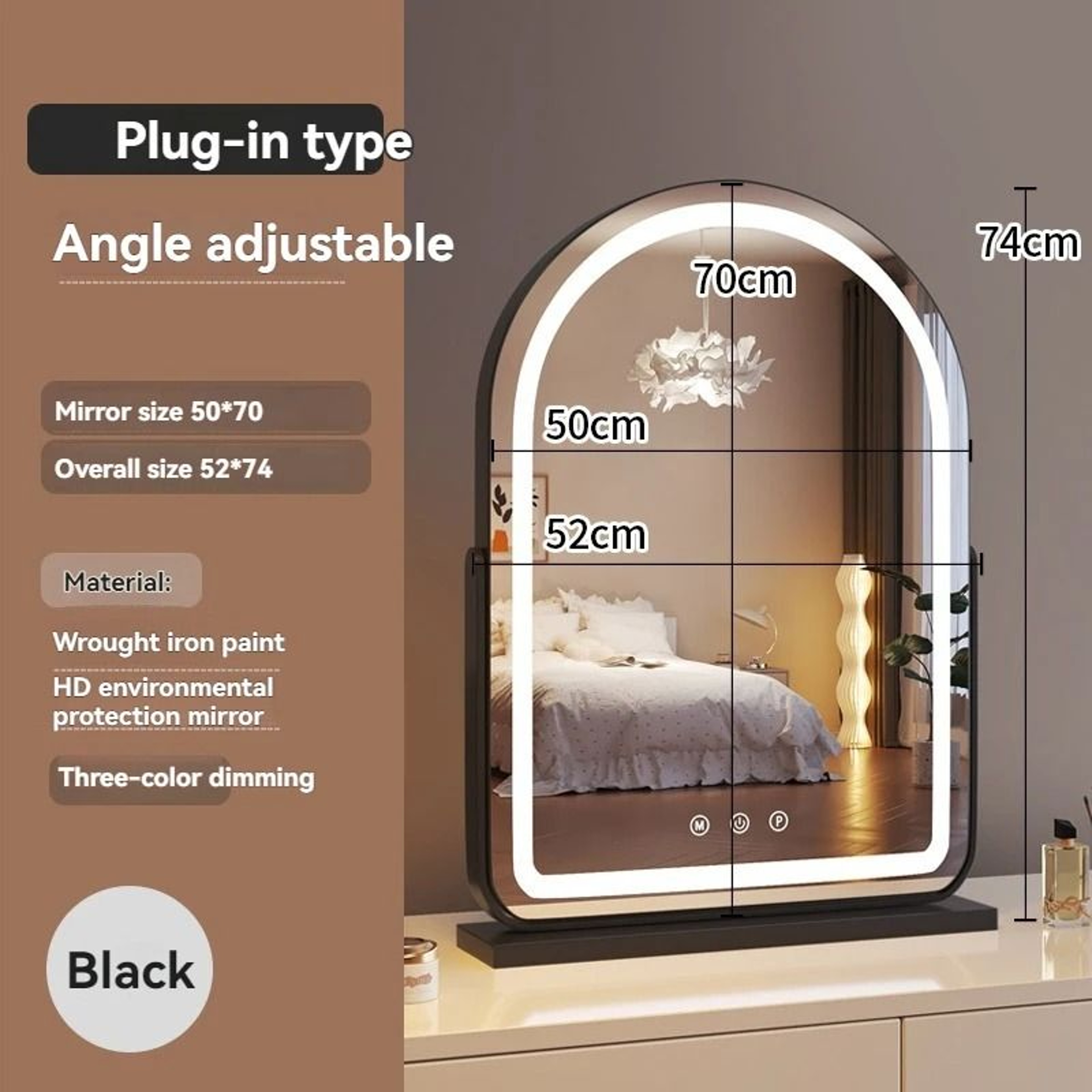 Large Desktop LED Beauty Makeup Mirror 11