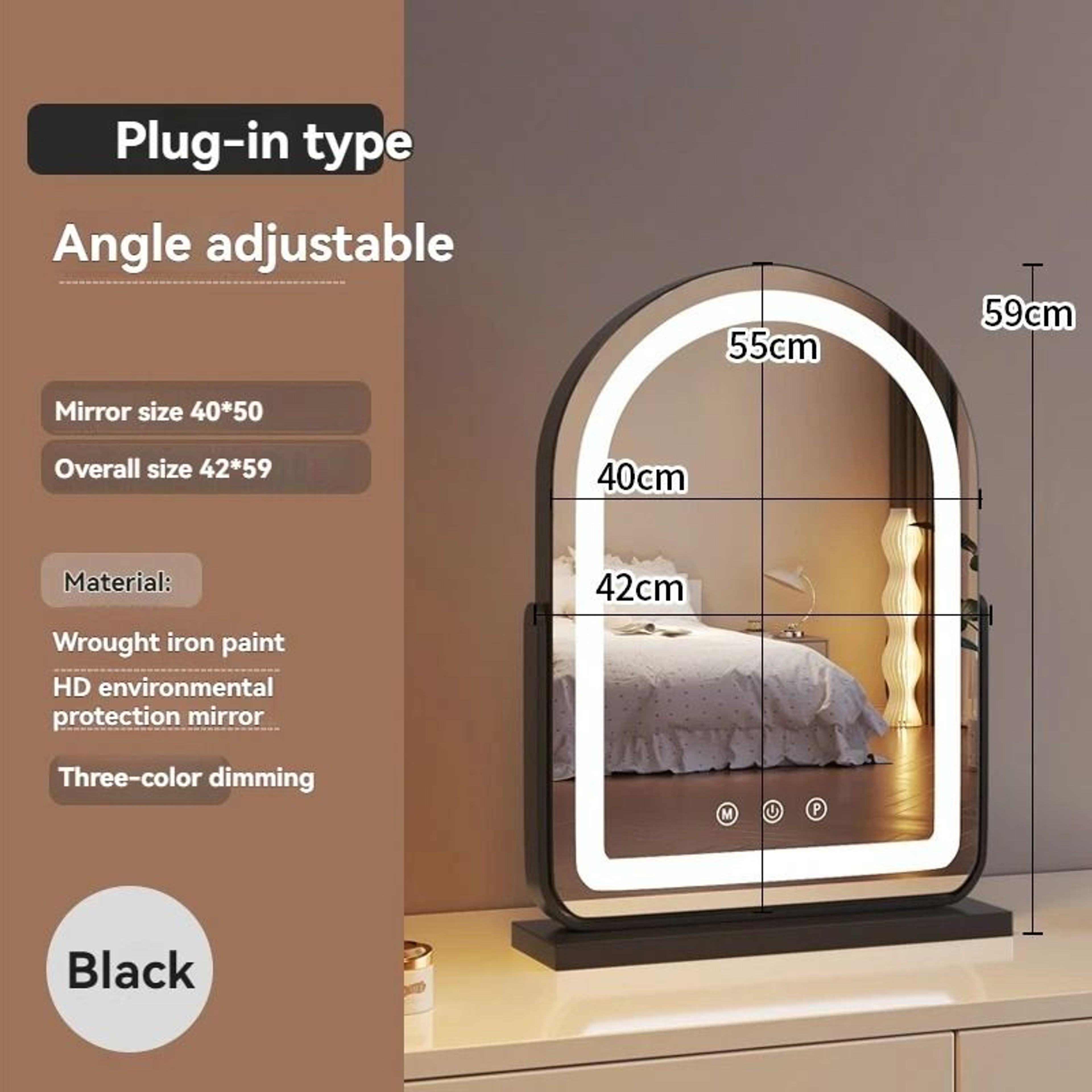 Large Desktop LED Beauty Makeup Mirror 8