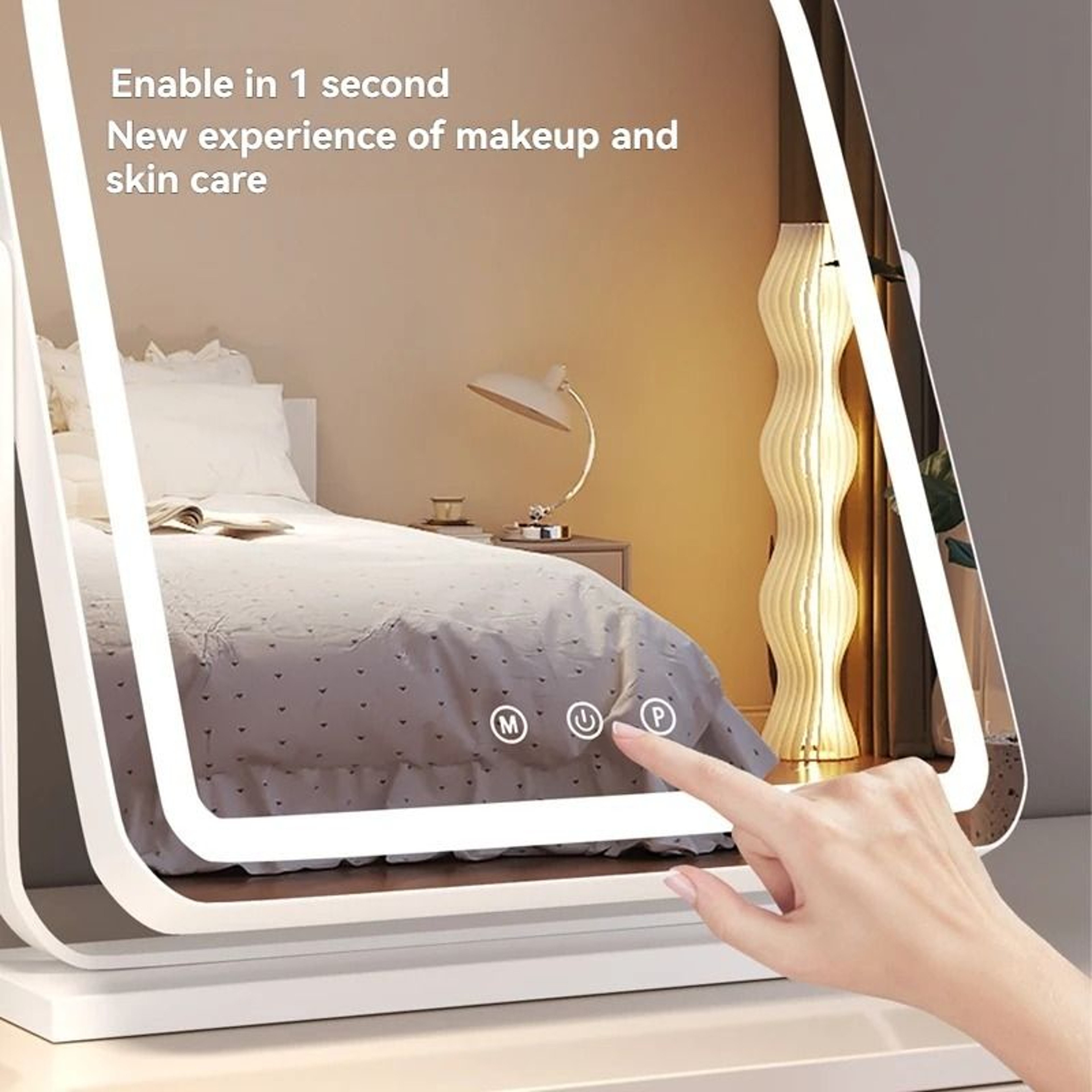 Large Desktop LED Beauty Makeup Mirror 3