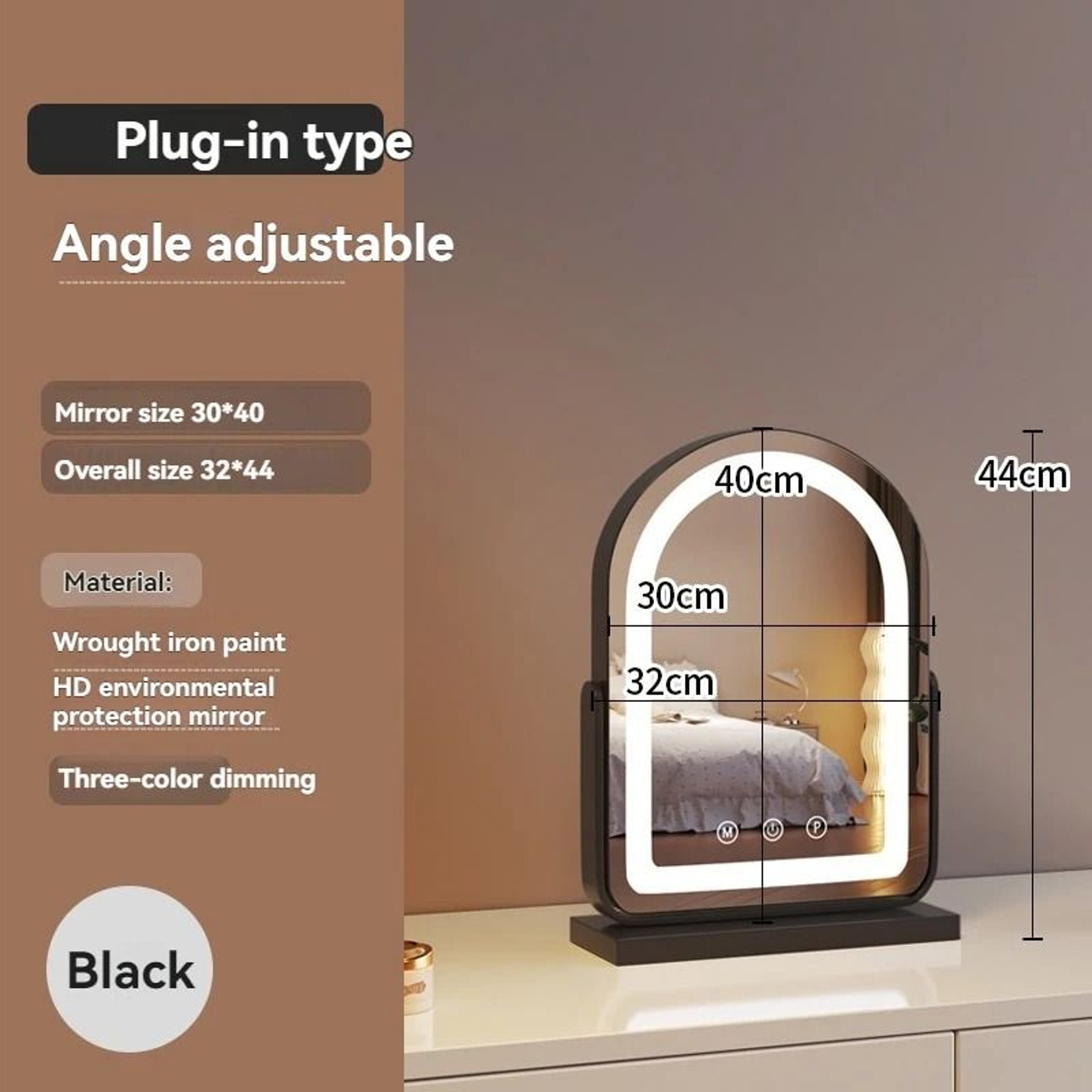 Large Desktop LED Beauty Makeup Mirror 6