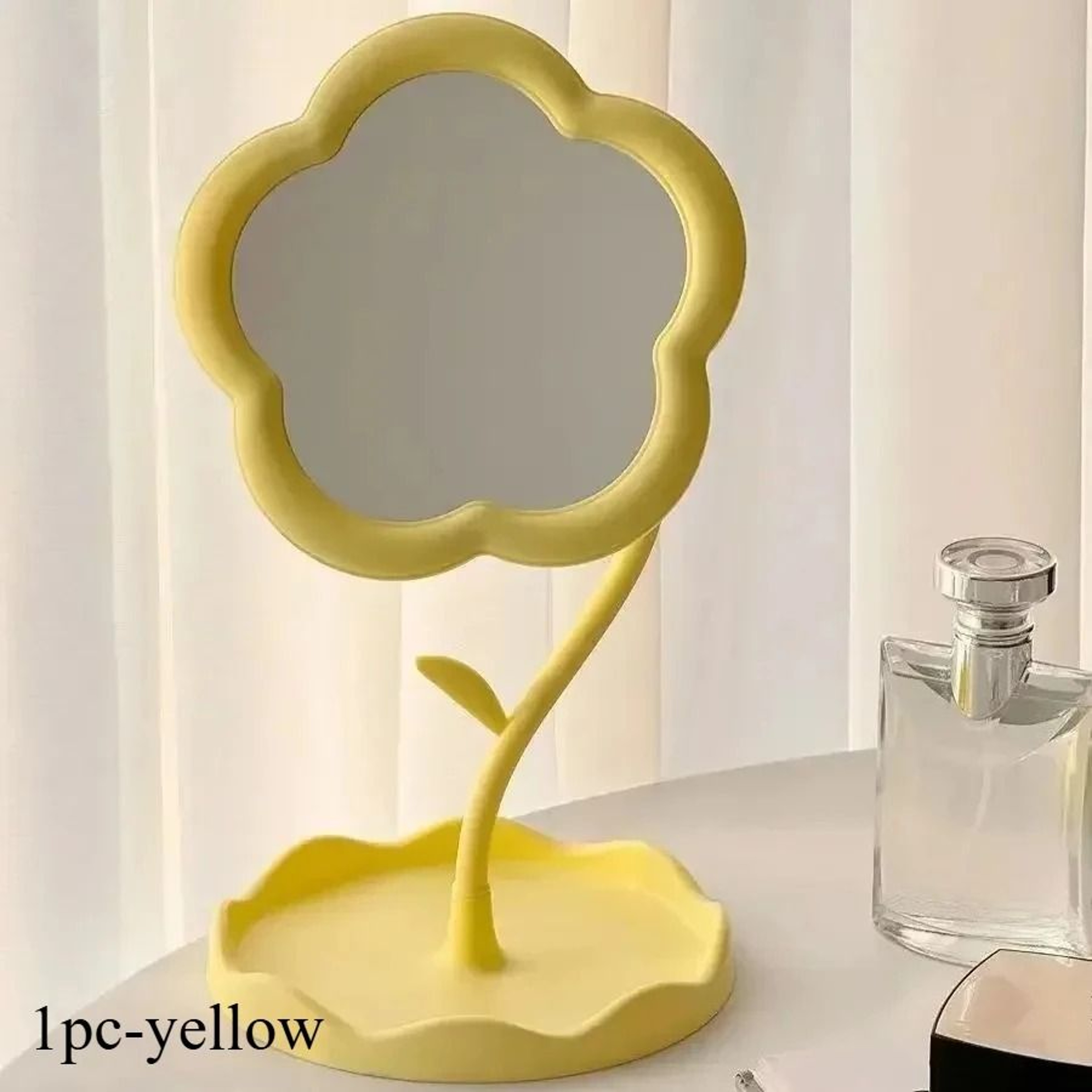 Creative FlowerShaped Desktop  Wall Vanity Mirror 7