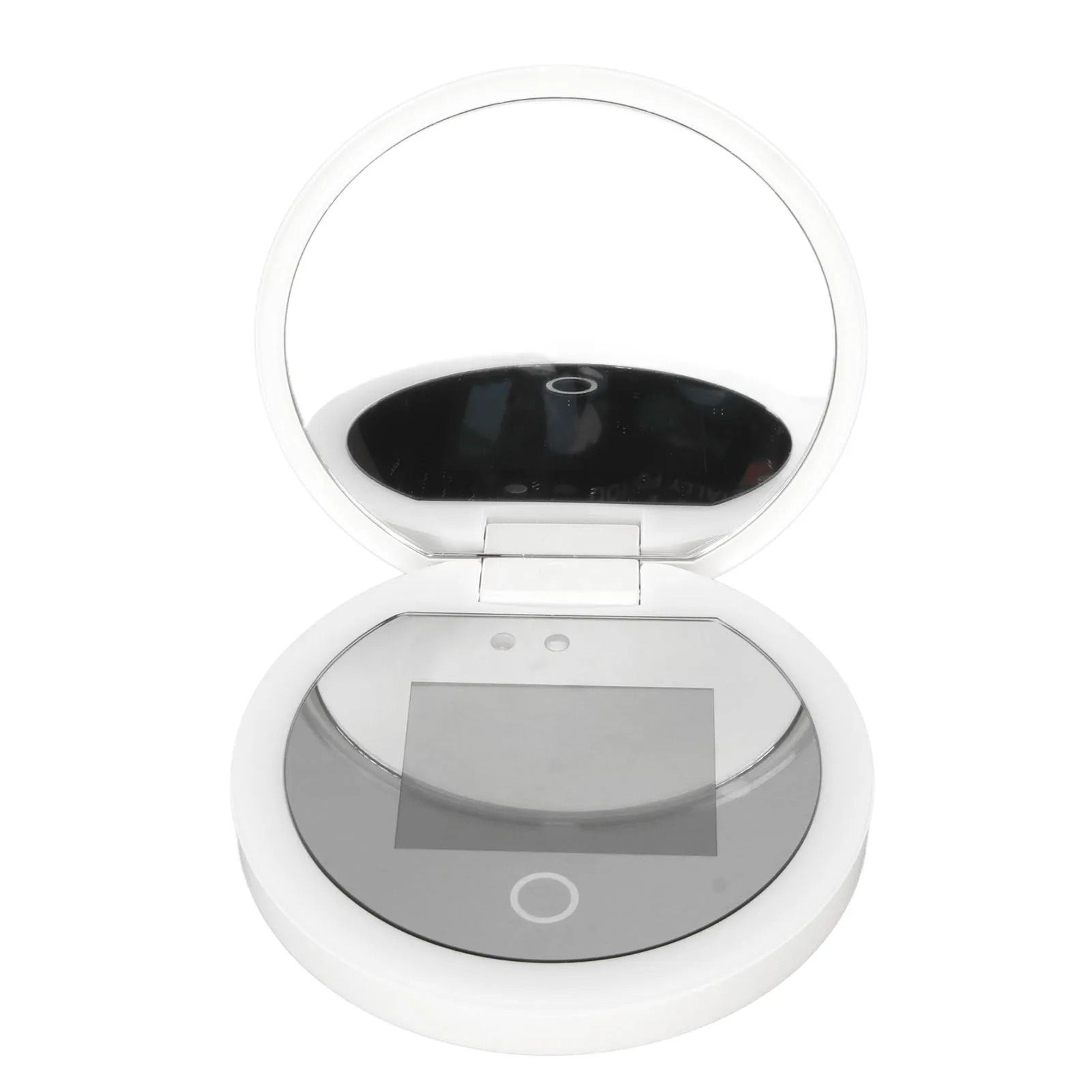 UV Sunscreen Testing Pocket Mirror With LED Light 2X Magnification 5