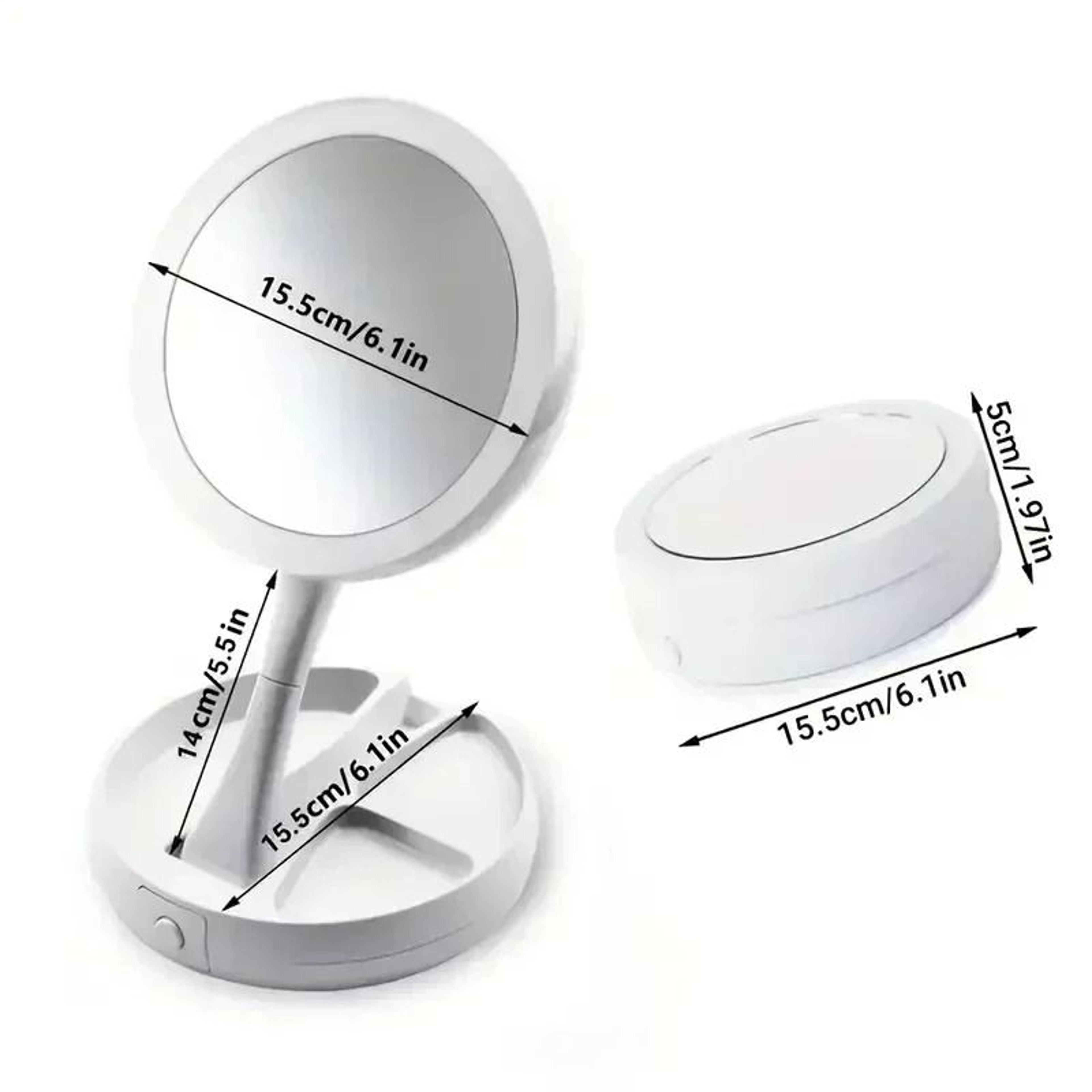 DualPower DoubleSided LED Makeup Mirror With 10X Magnification 5