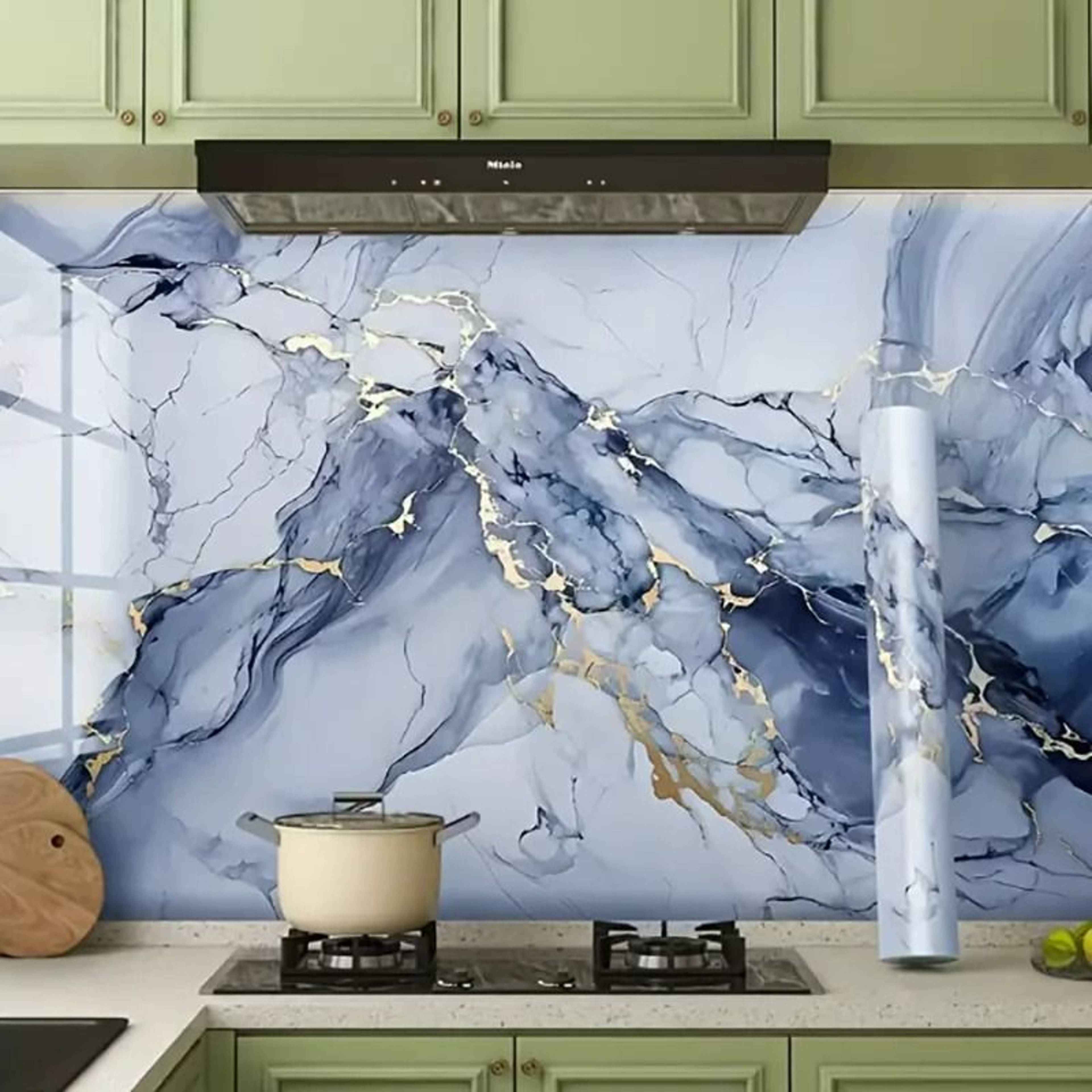 Waterproof  OilProof Marble PVC SelfAdhesive Wall Contact Paper 0