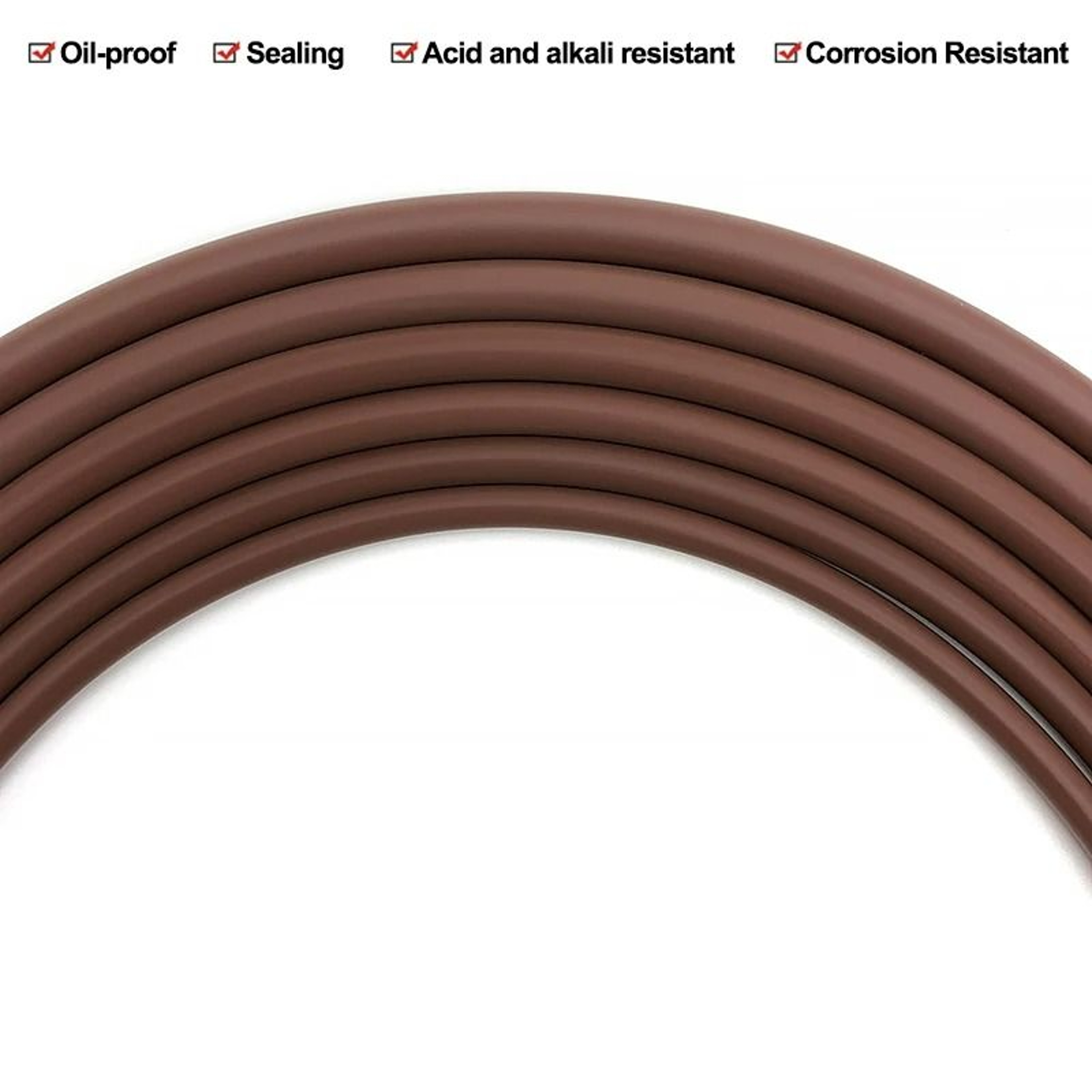 Round FKM Fluorine Rubber Seal Cord 4