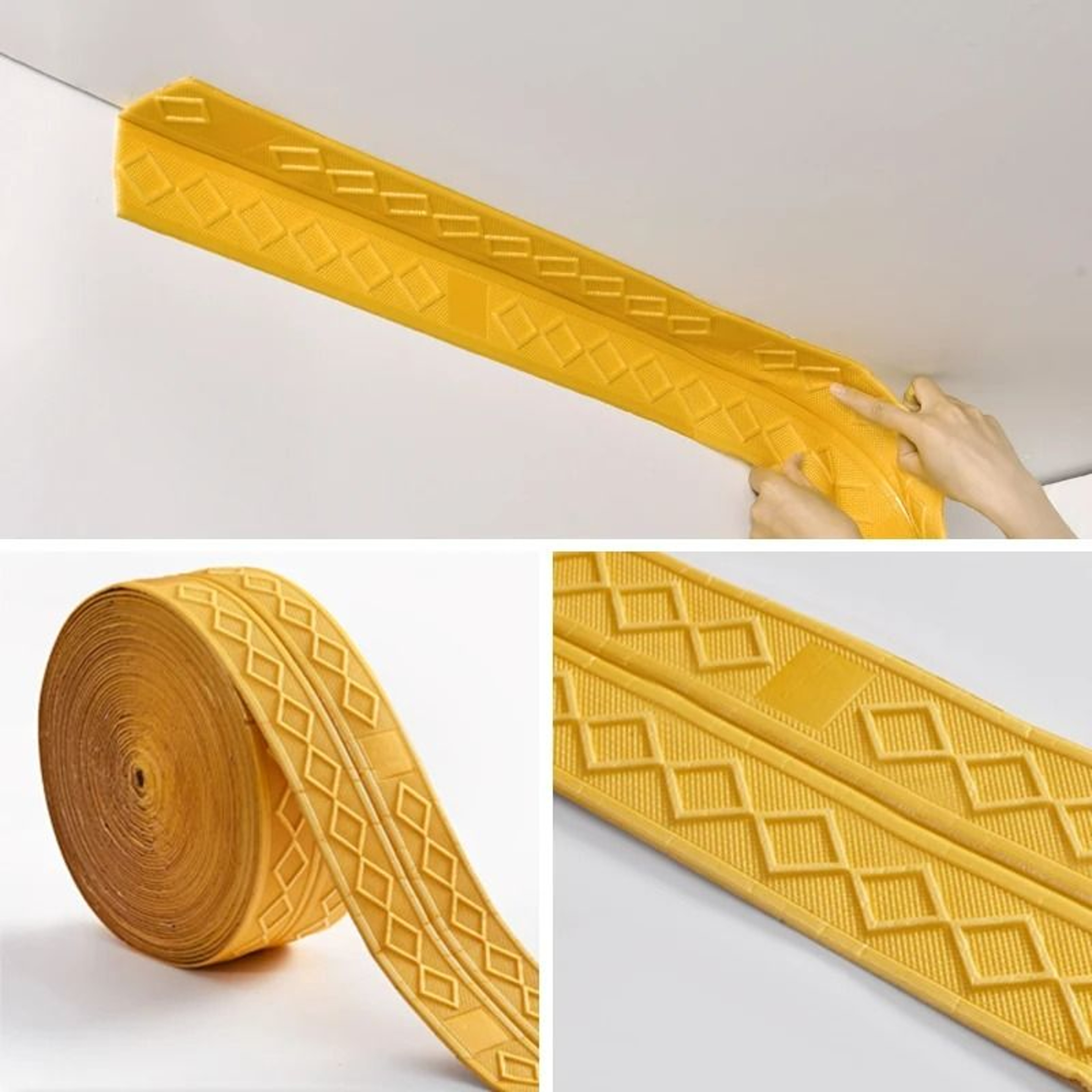 3D Diamond Pattern SelfAdhesive Wall Skirting Border 9