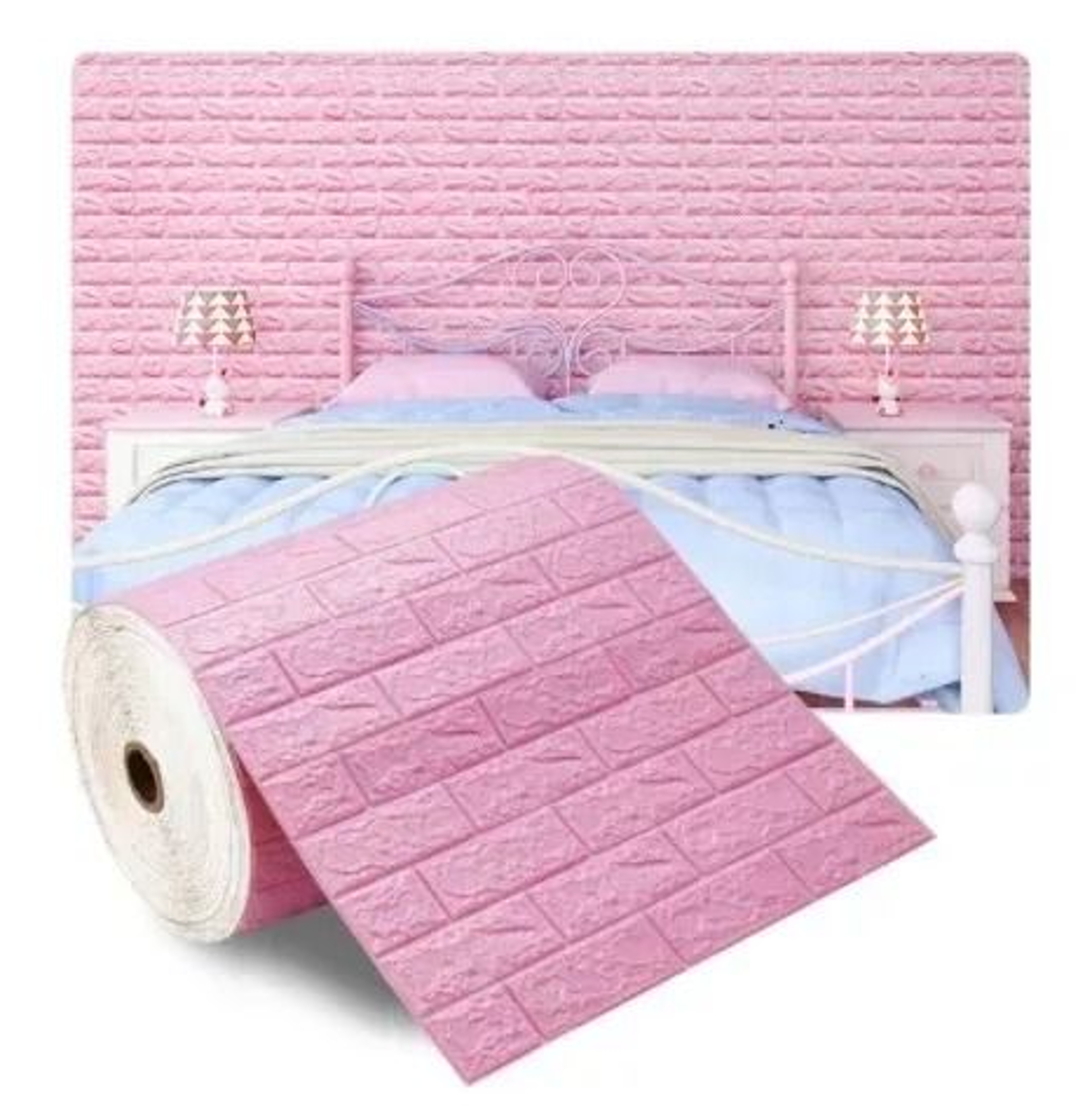Retro 3D Faux Brick Waterproof SelfAdhesive Wall Sticker Roll 7