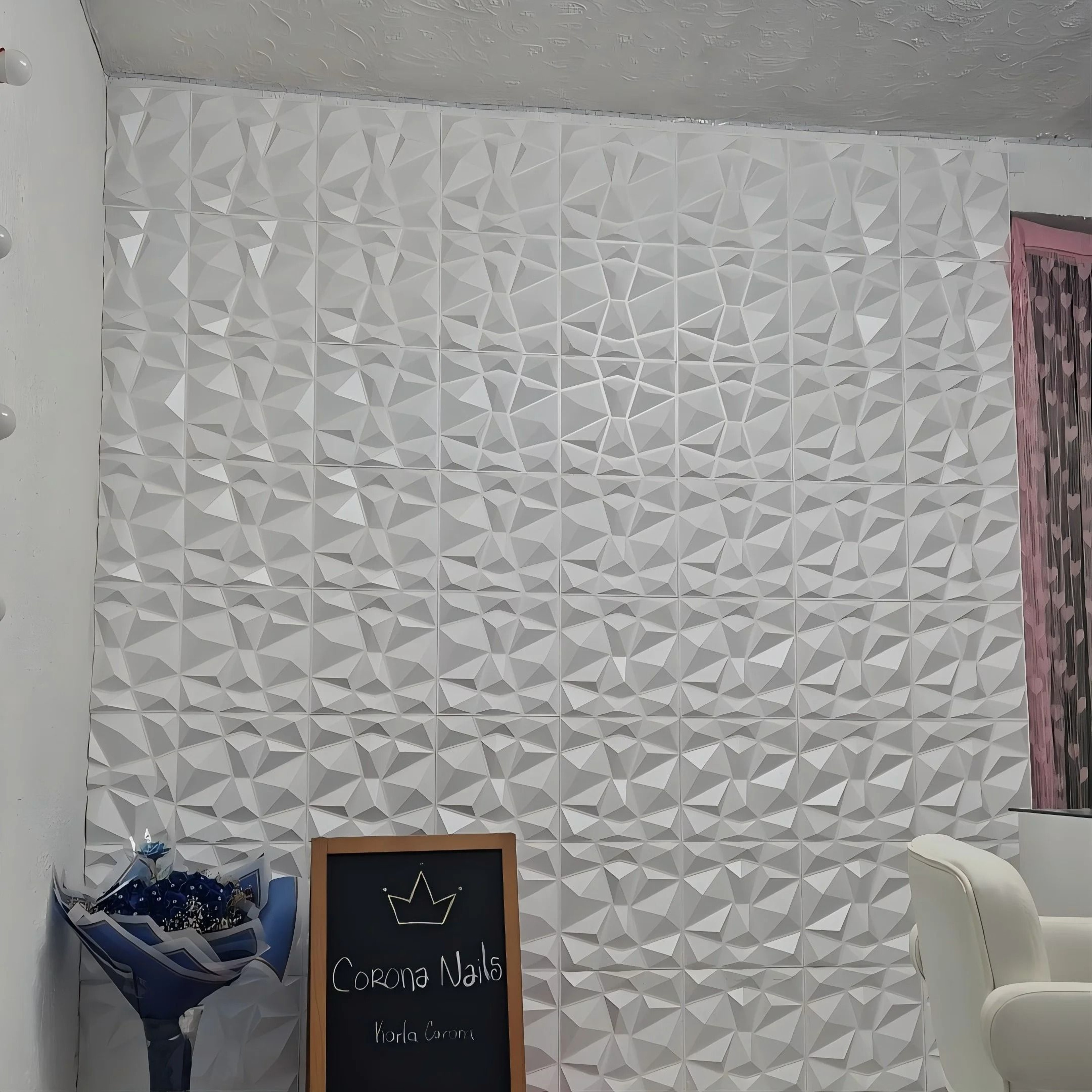 3D Sculpted Modular Indoor Wall Panel Tiles 4