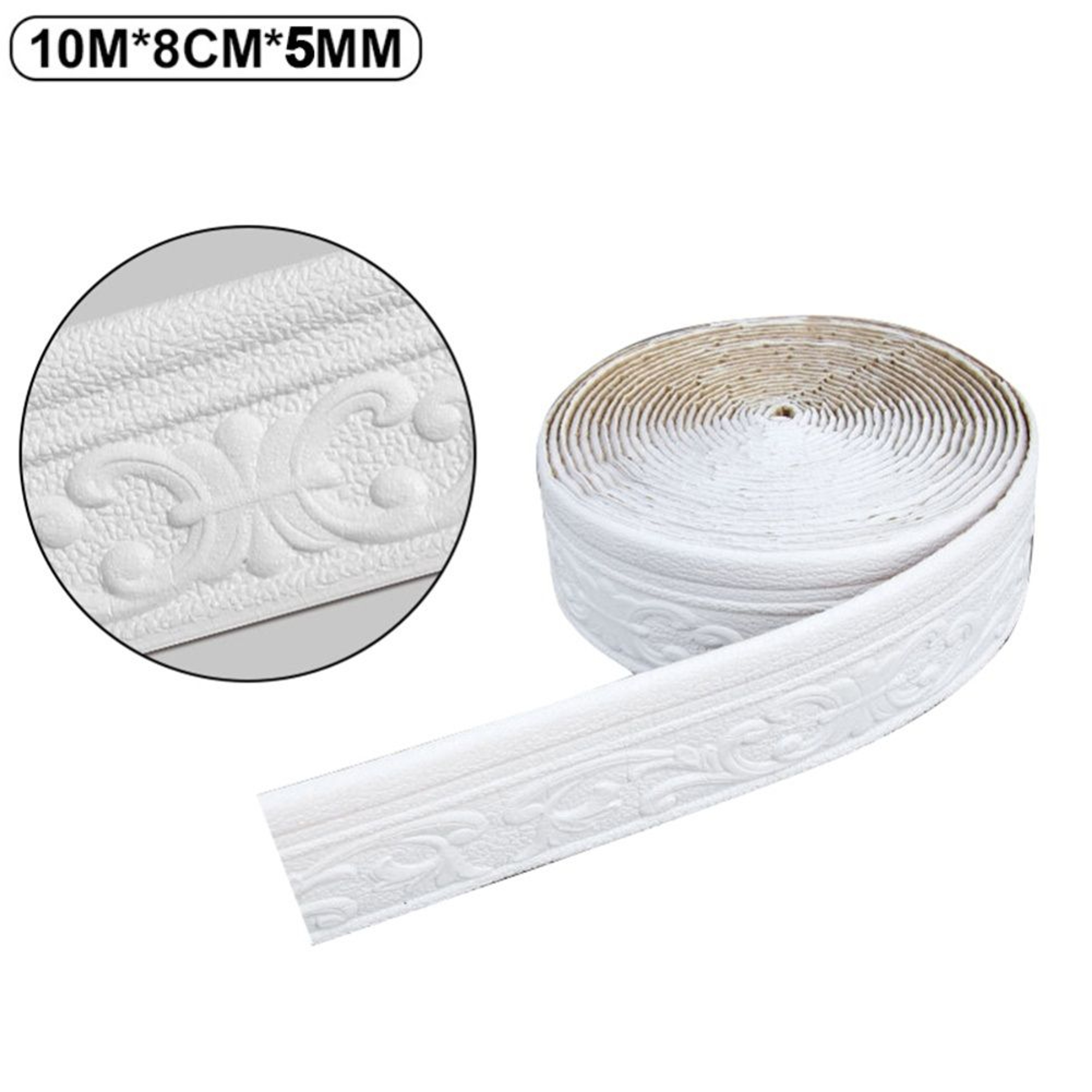 3D Sculpted Waterproof SelfAdhesive Baseboard Wall Trim Border 5