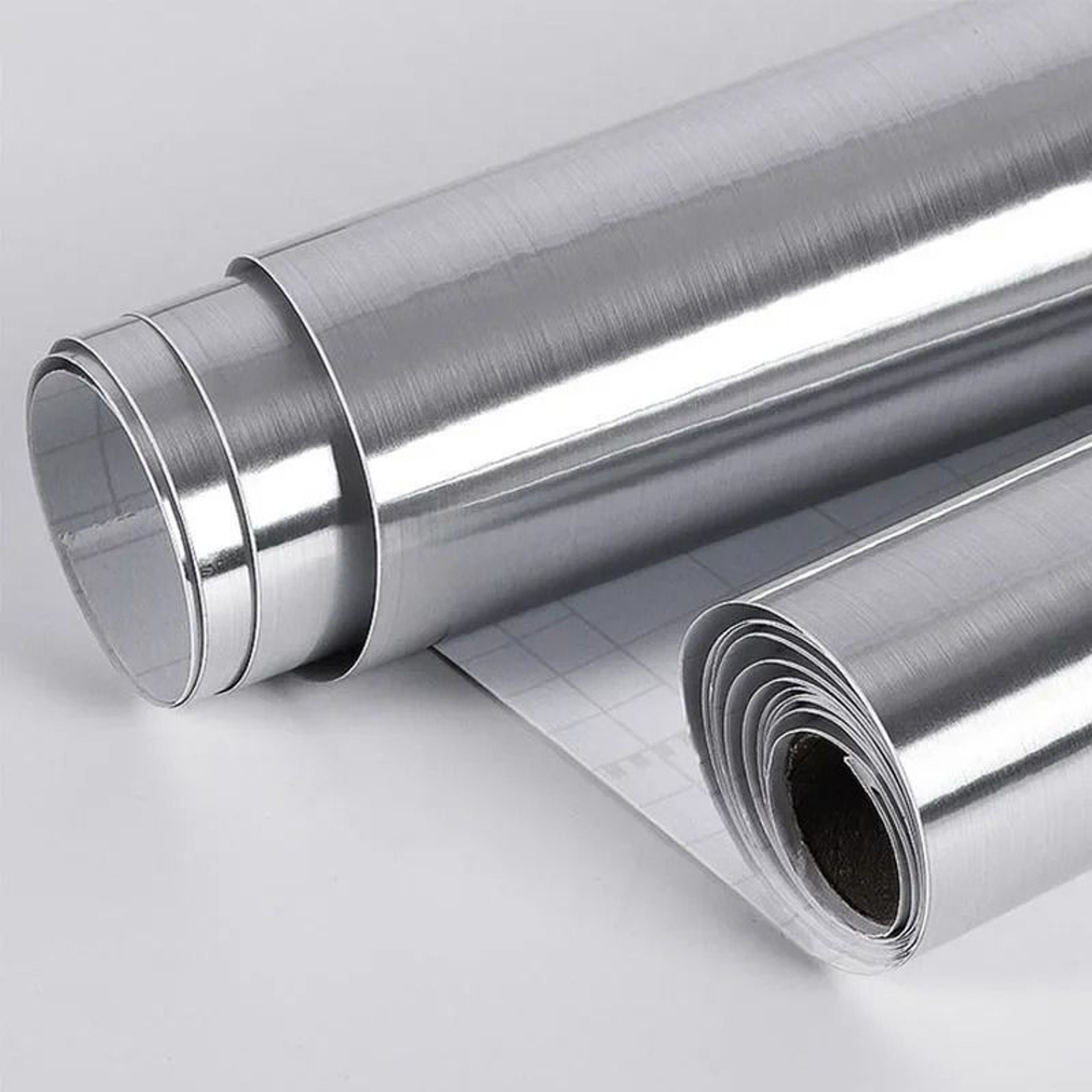 Brushed Metallic Stainless Steel Contact Paper Roll 6