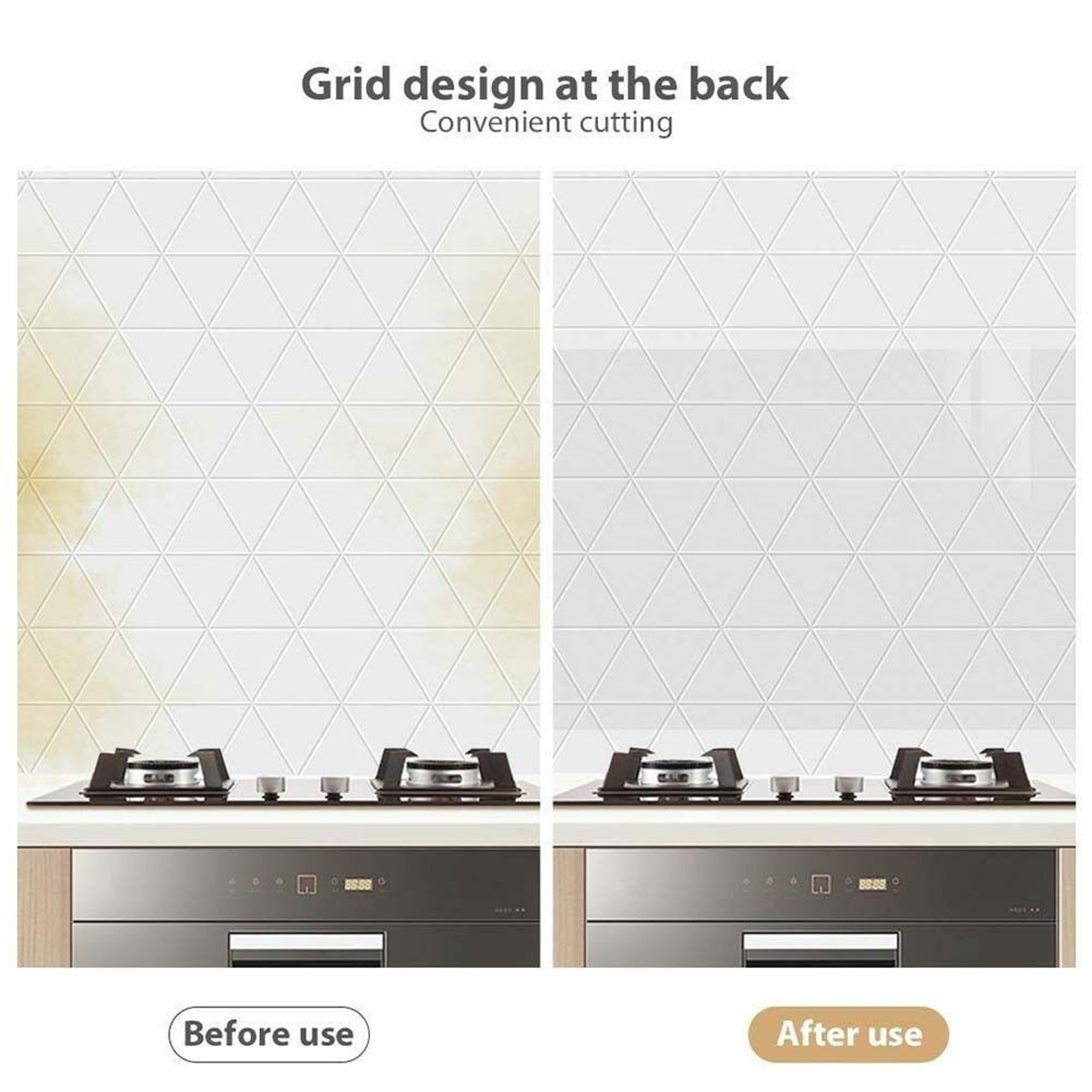 Transparent Kitchen OilProof  HeatResistant Protective Wall Sticker 4