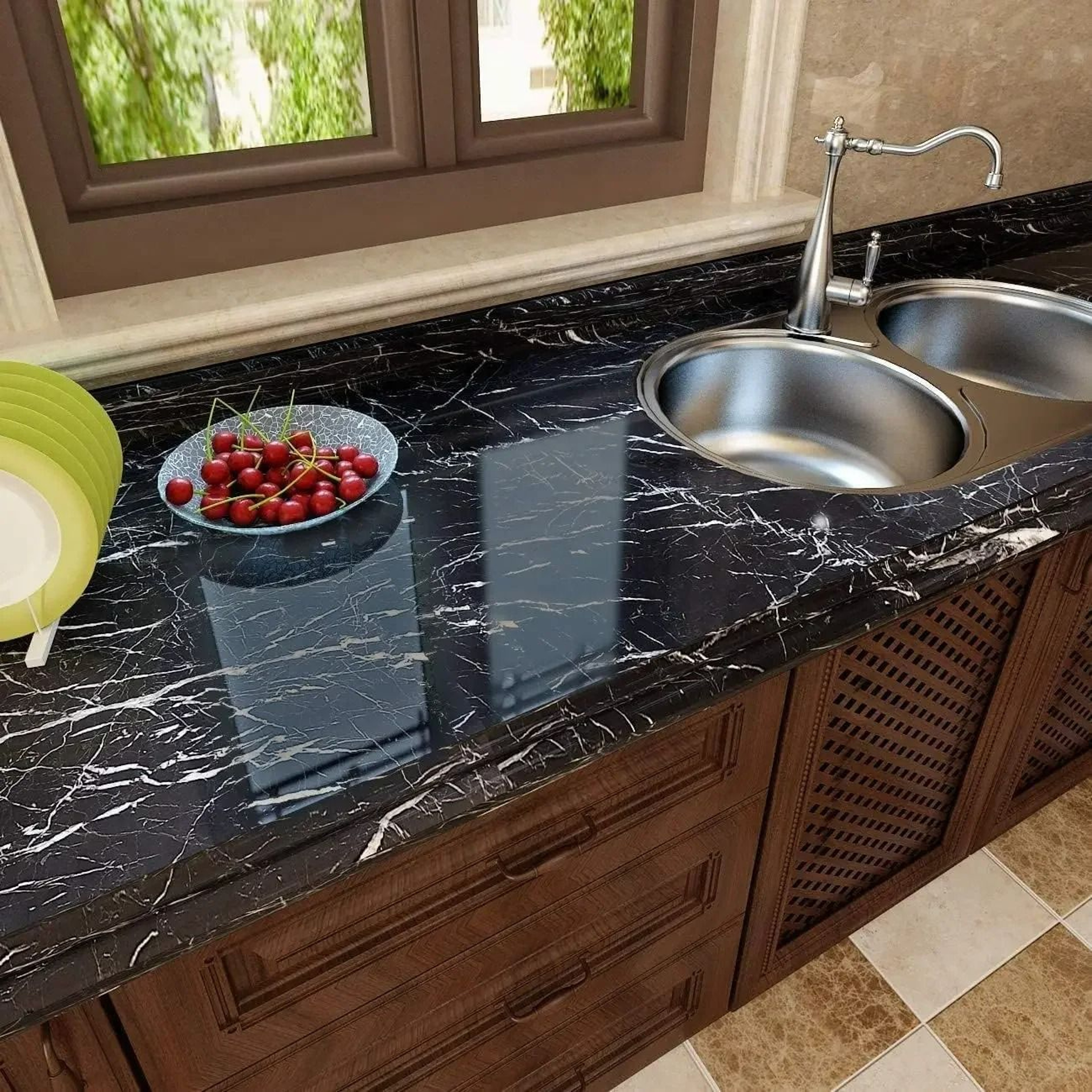 Marble SelfAdhesive PET Foil Wallpaper  Cabinet Film 5
