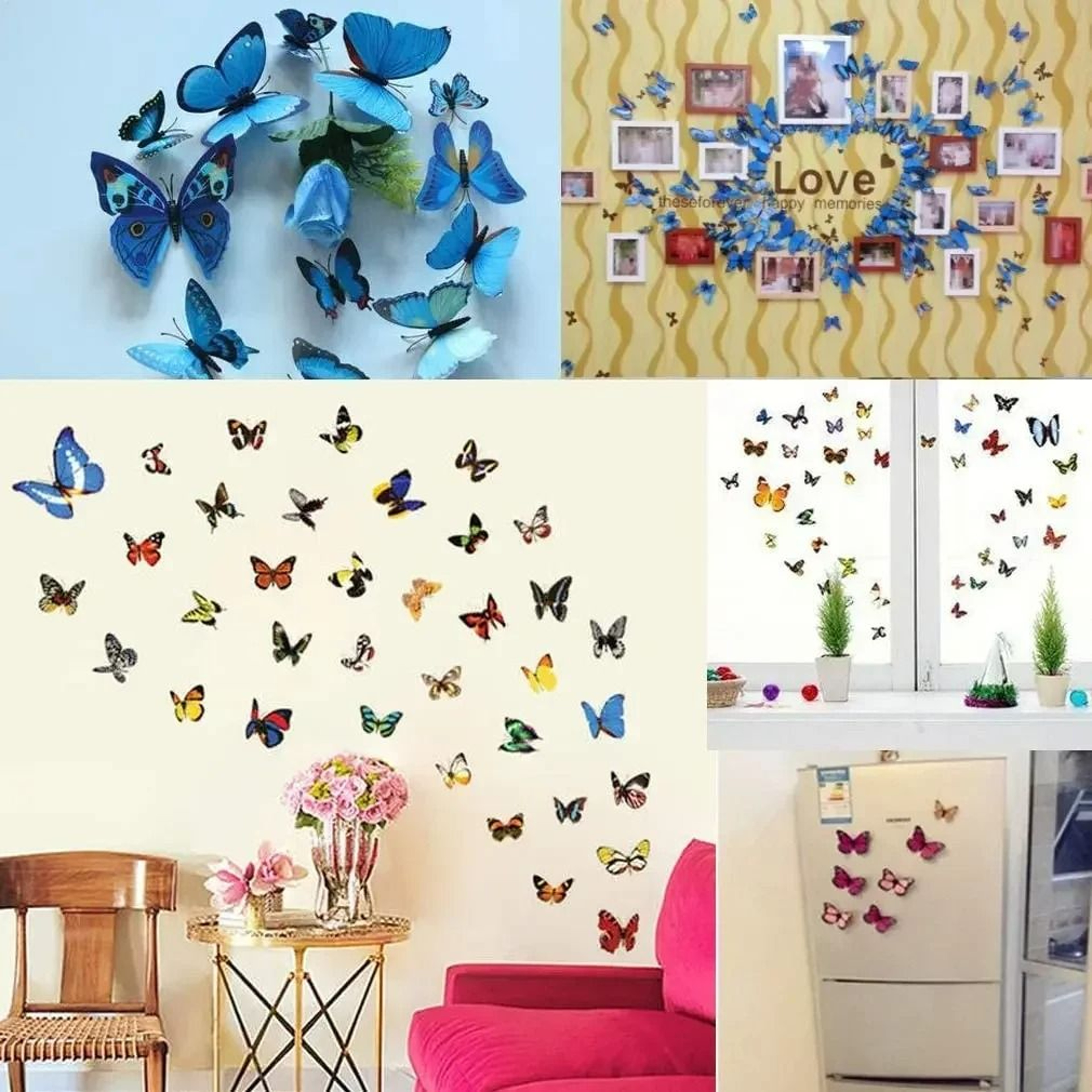 12Piece 3D Butterfly Wall Sticker  Craft Decal Set 1