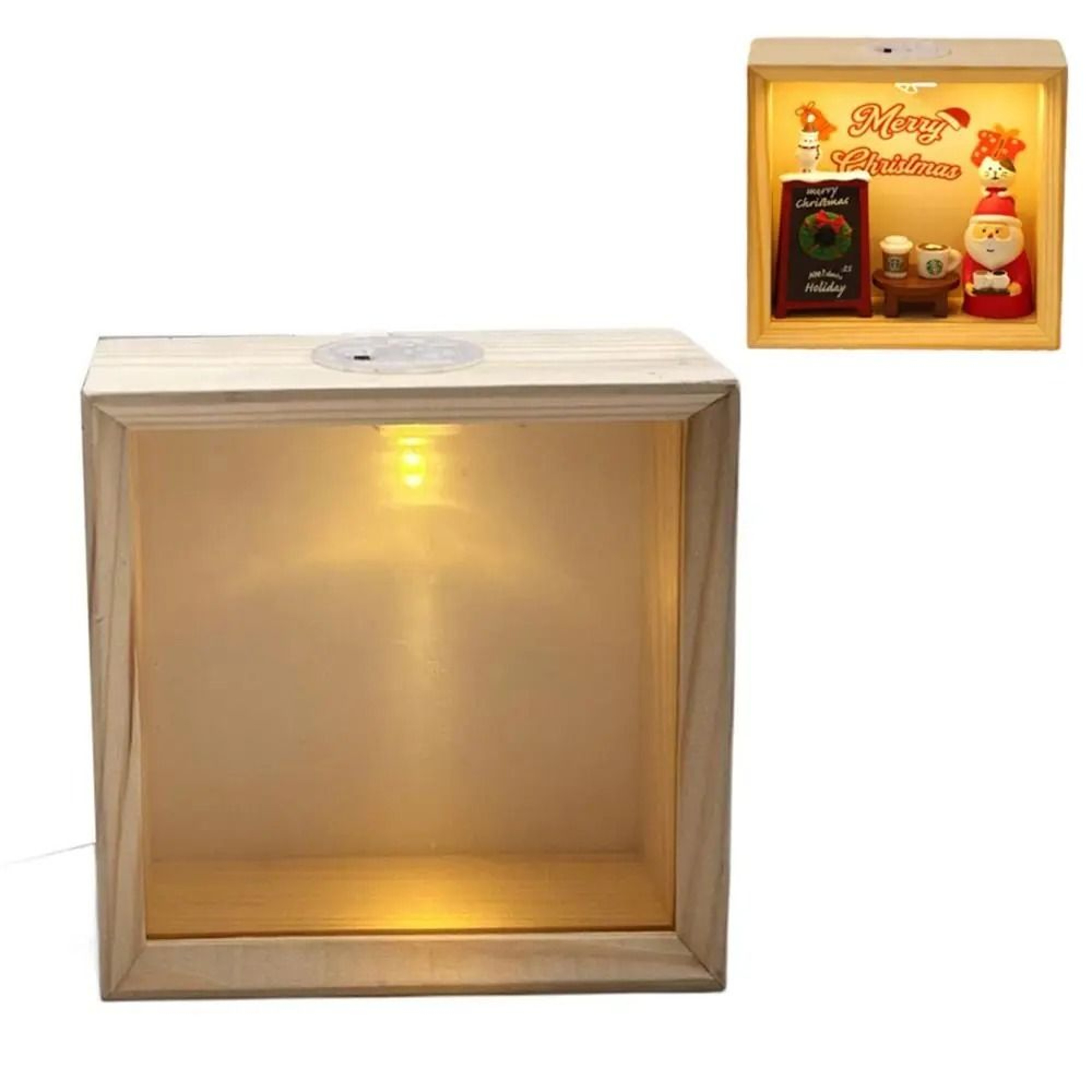 DIY Wooden Shadow Box Night Light Frame With Acrylic Panels 3
