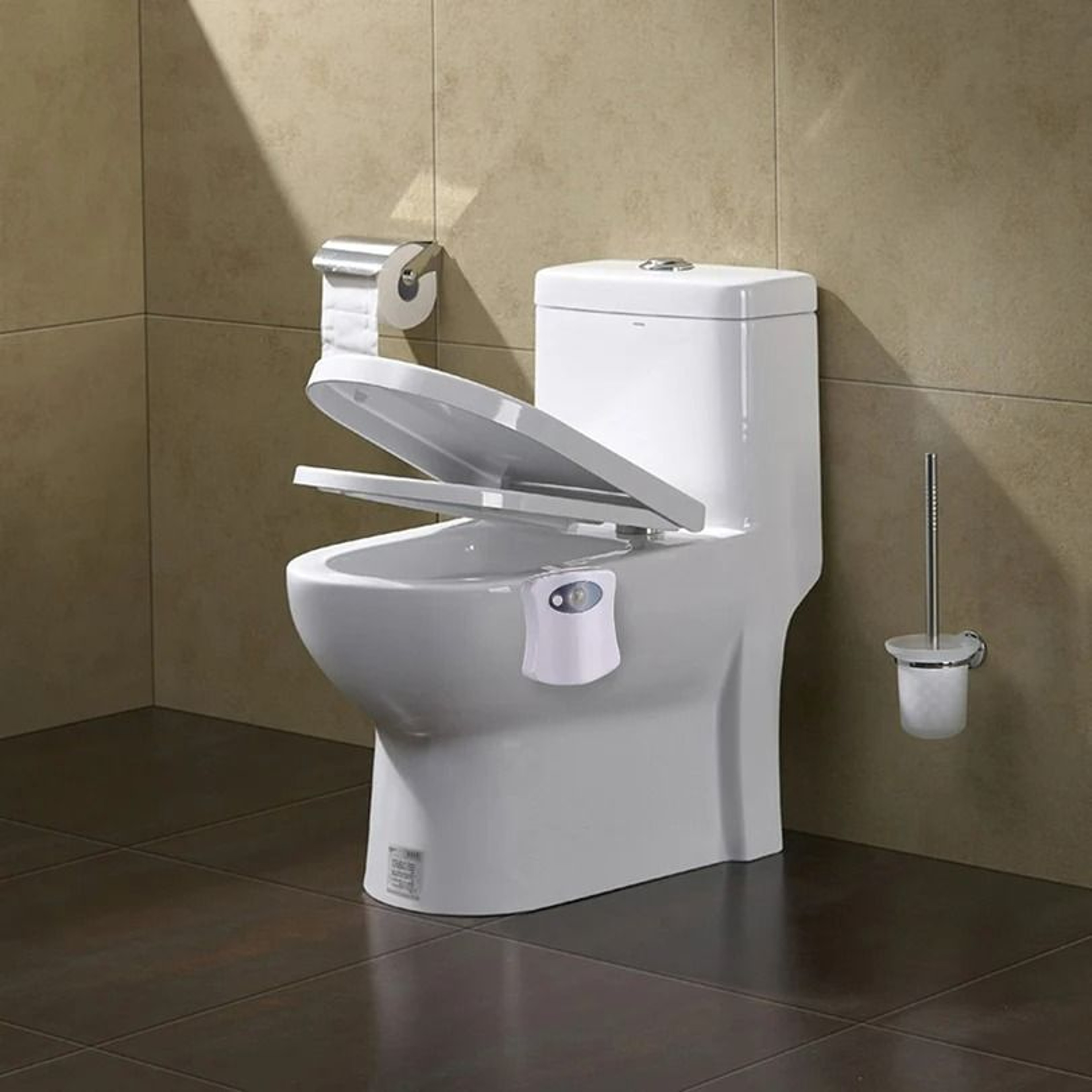 16Color Motion Sensor LED Toilet Bowl Night Light 6