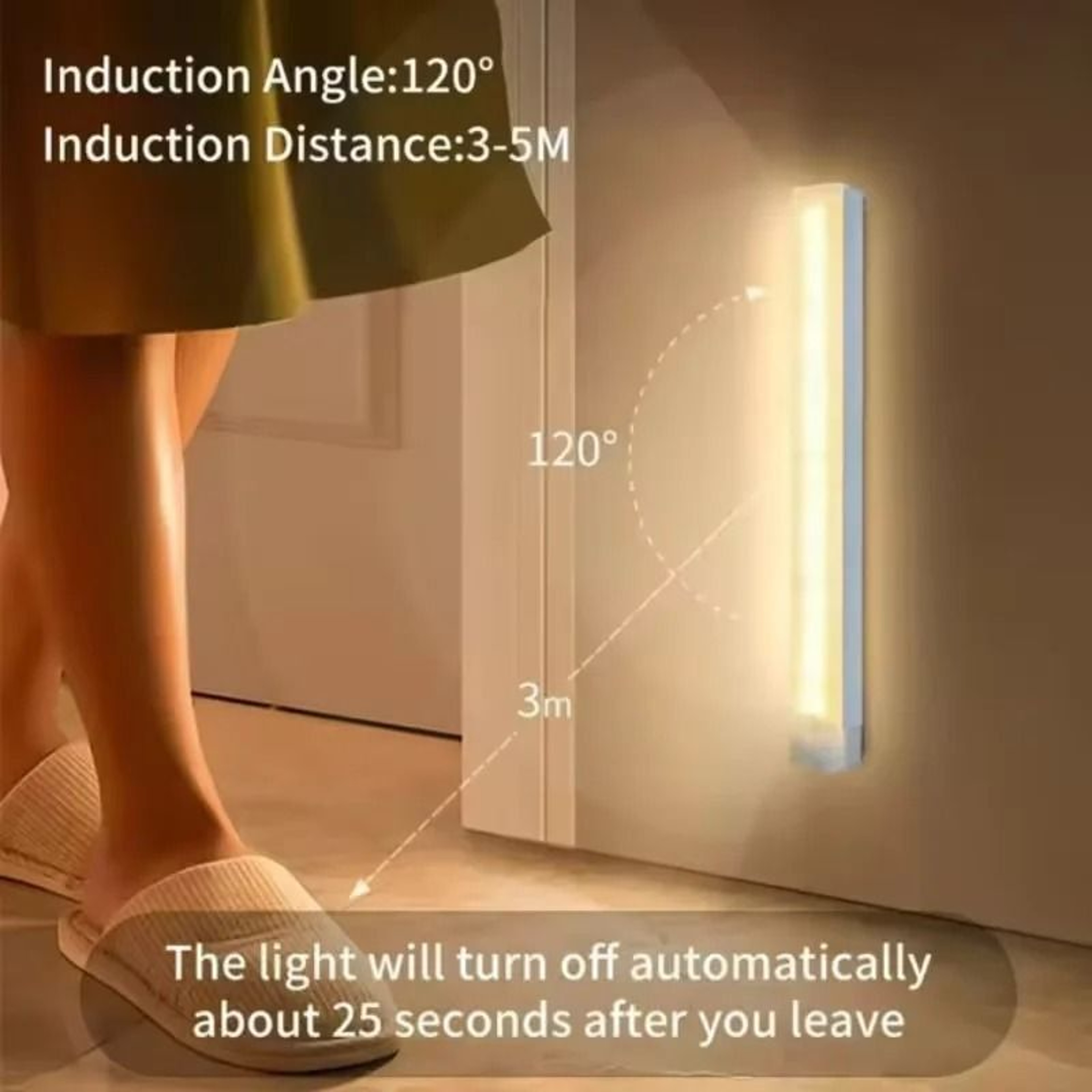 6Pack Smart Motion Sensor USB Rechargeable LED Night Light Set 4