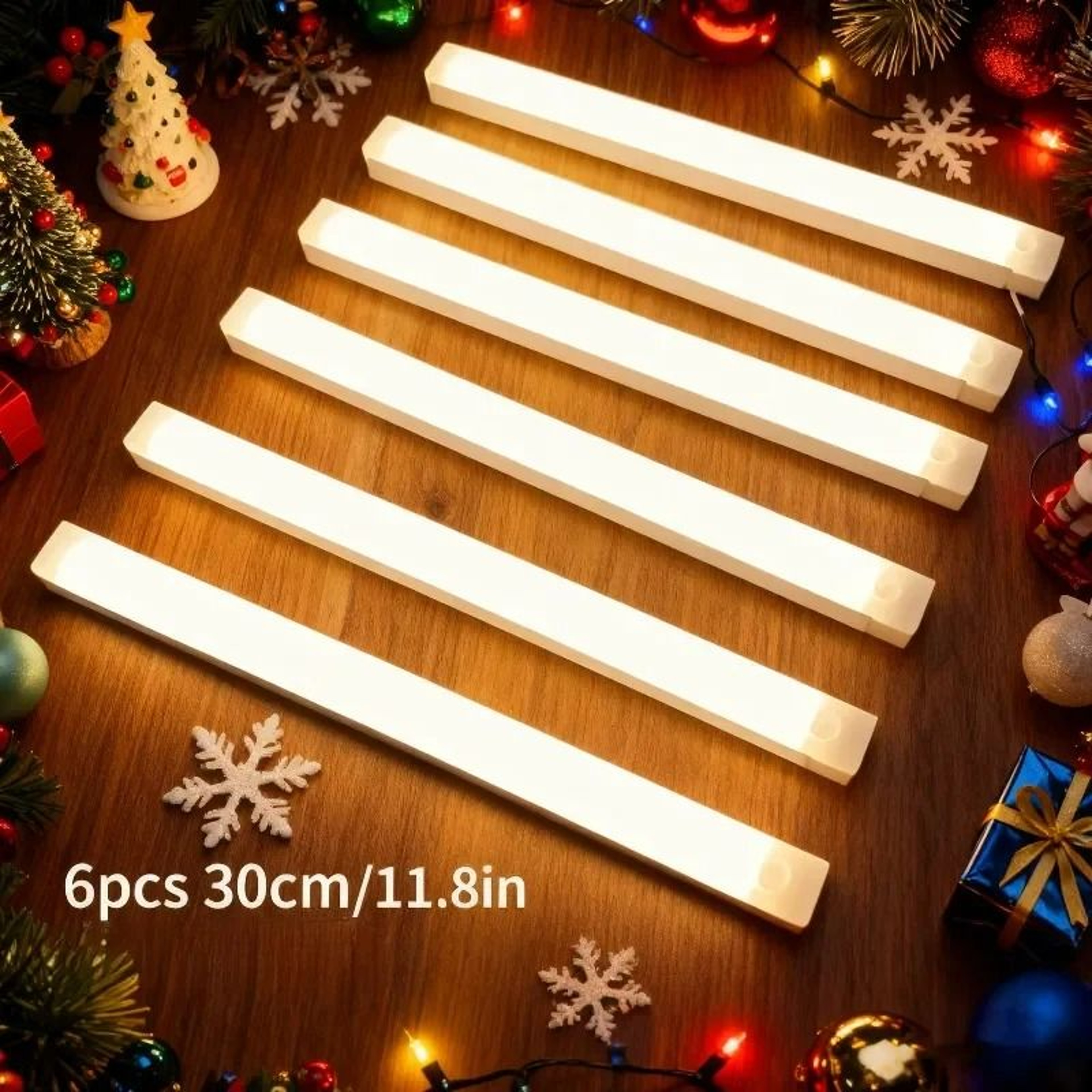 6Pack Smart Motion Sensor USB Rechargeable LED Night Light Set 9