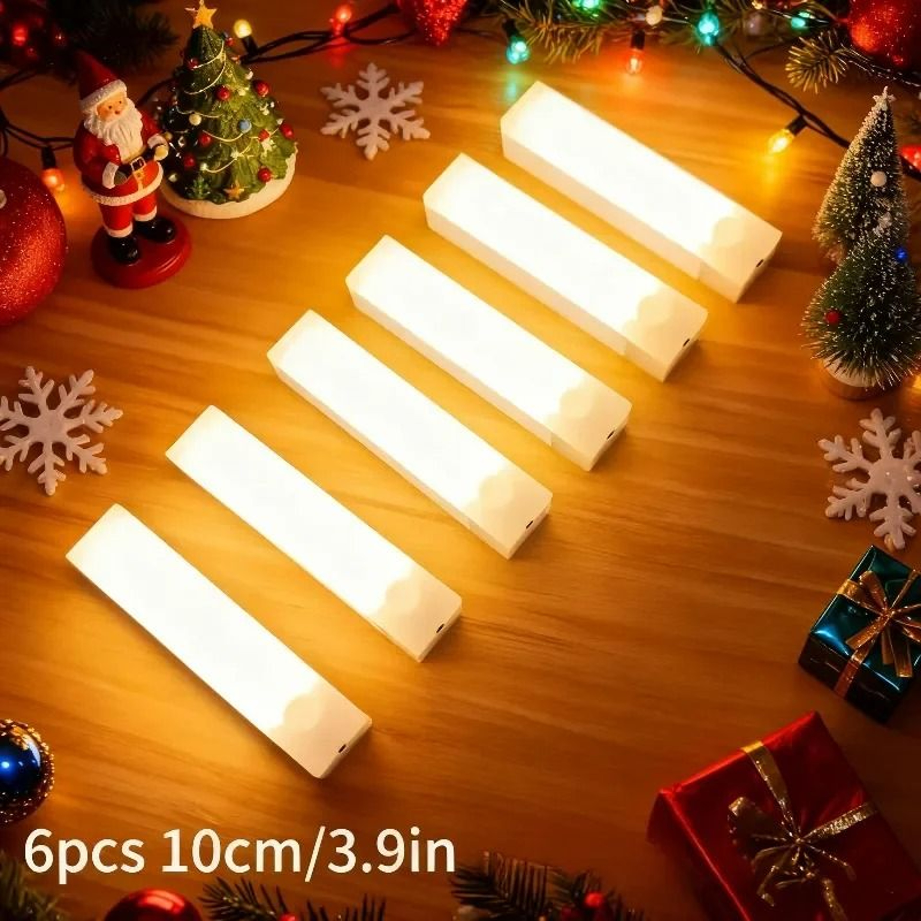 6Pack Smart Motion Sensor USB Rechargeable LED Night Light Set 6