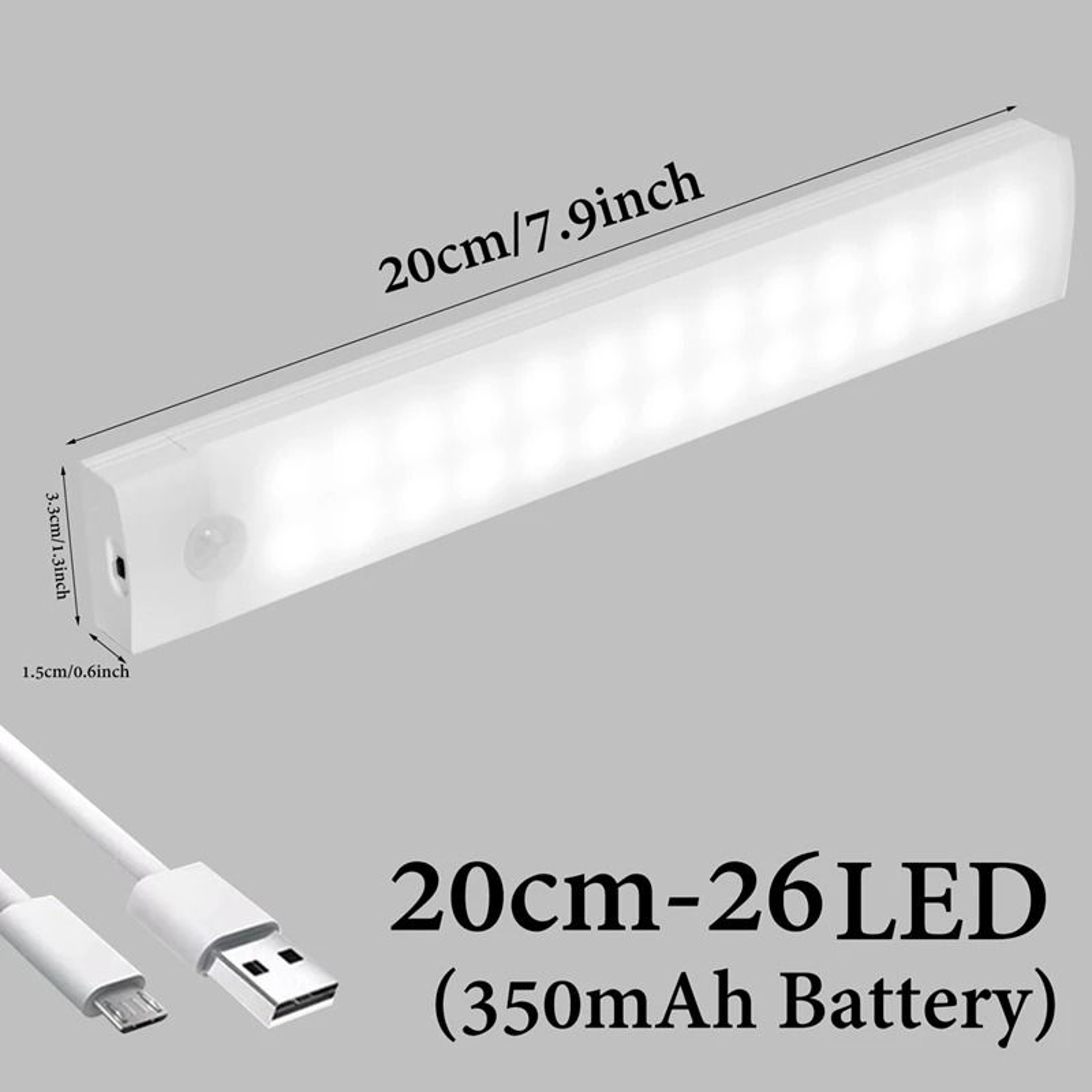Wireless Motion Sensor LED Cabinet  Closet Light Bar 12