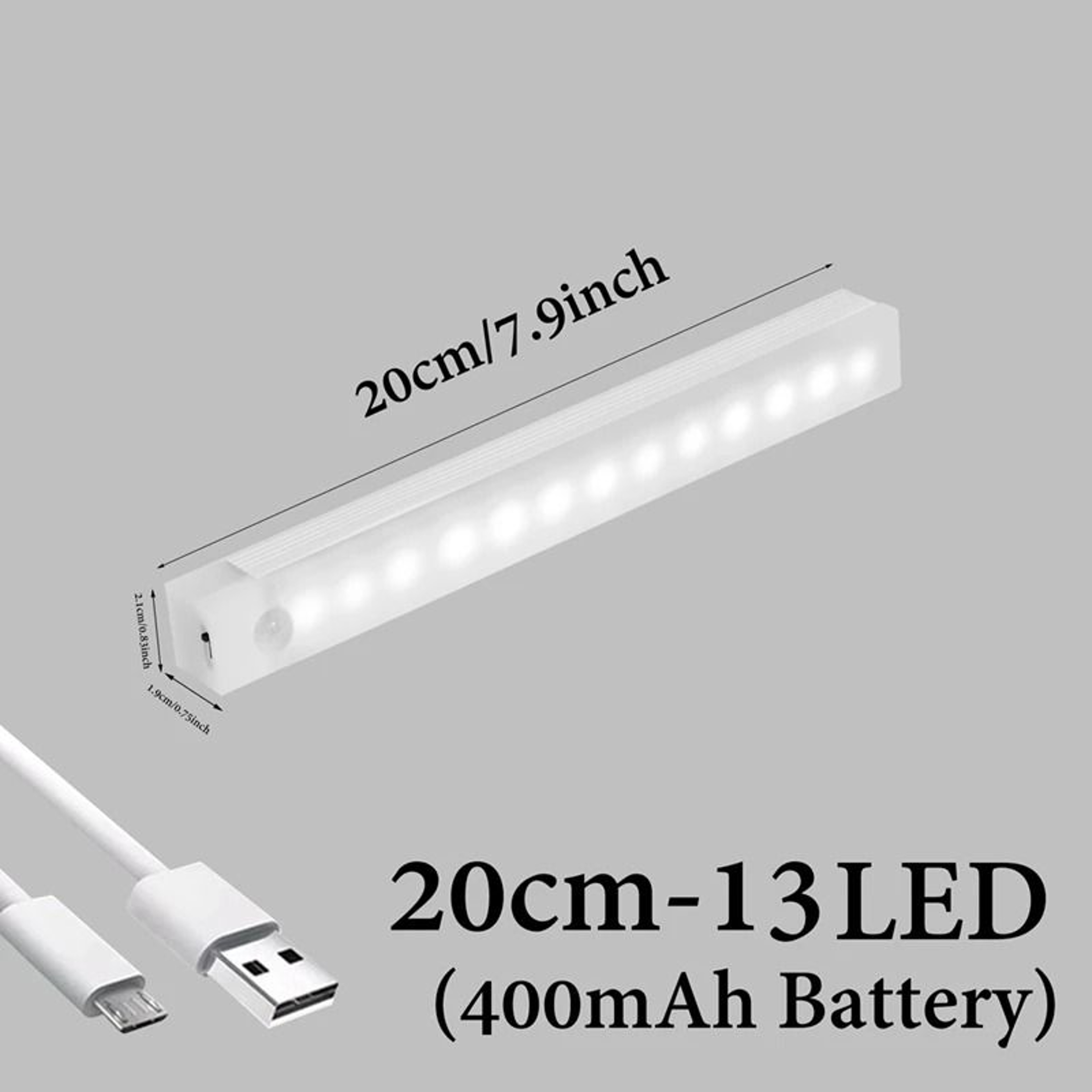 Wireless Motion Sensor LED Cabinet  Closet Light Bar 10