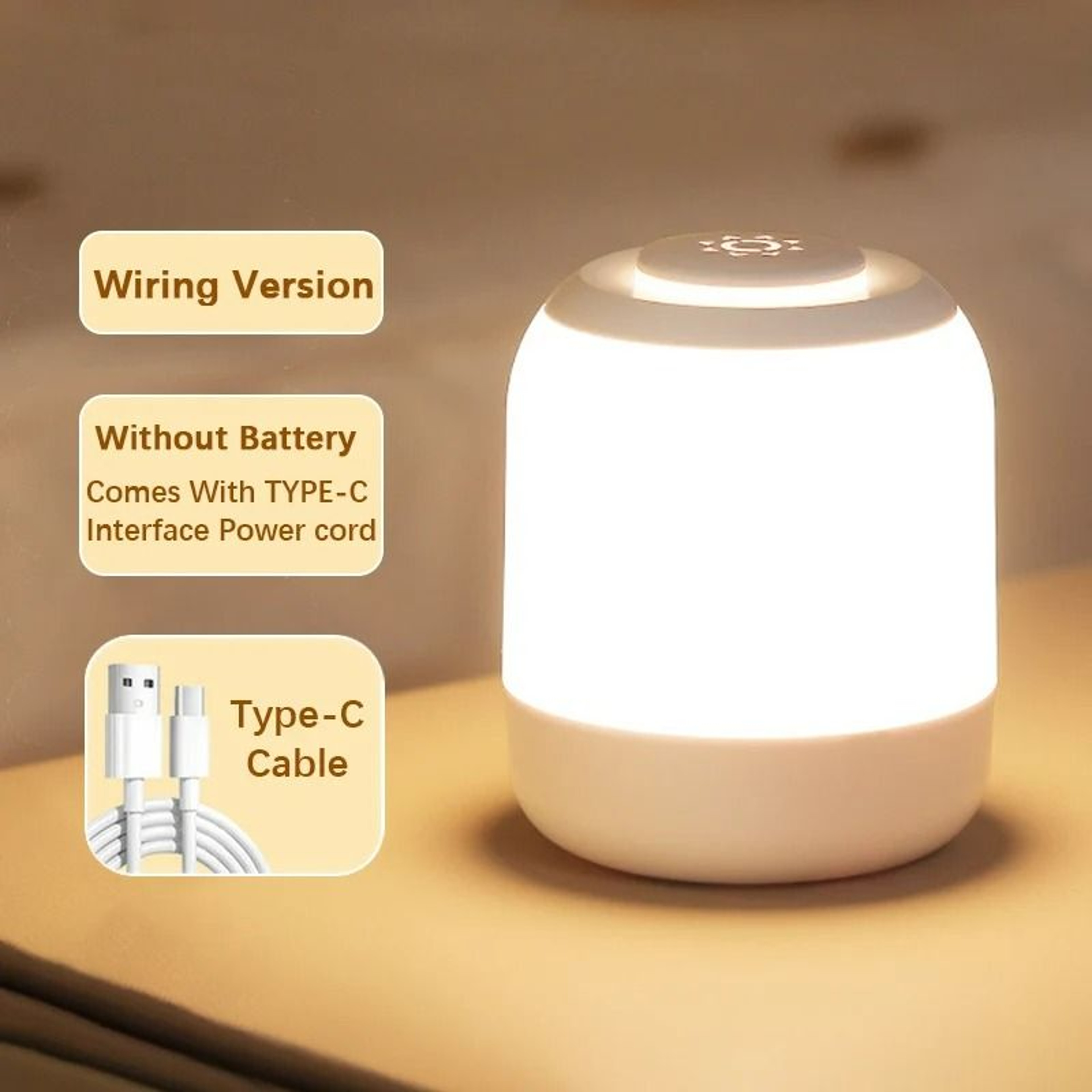Rechargeable Portable LED Table Lamp  Bedside Night Light 8