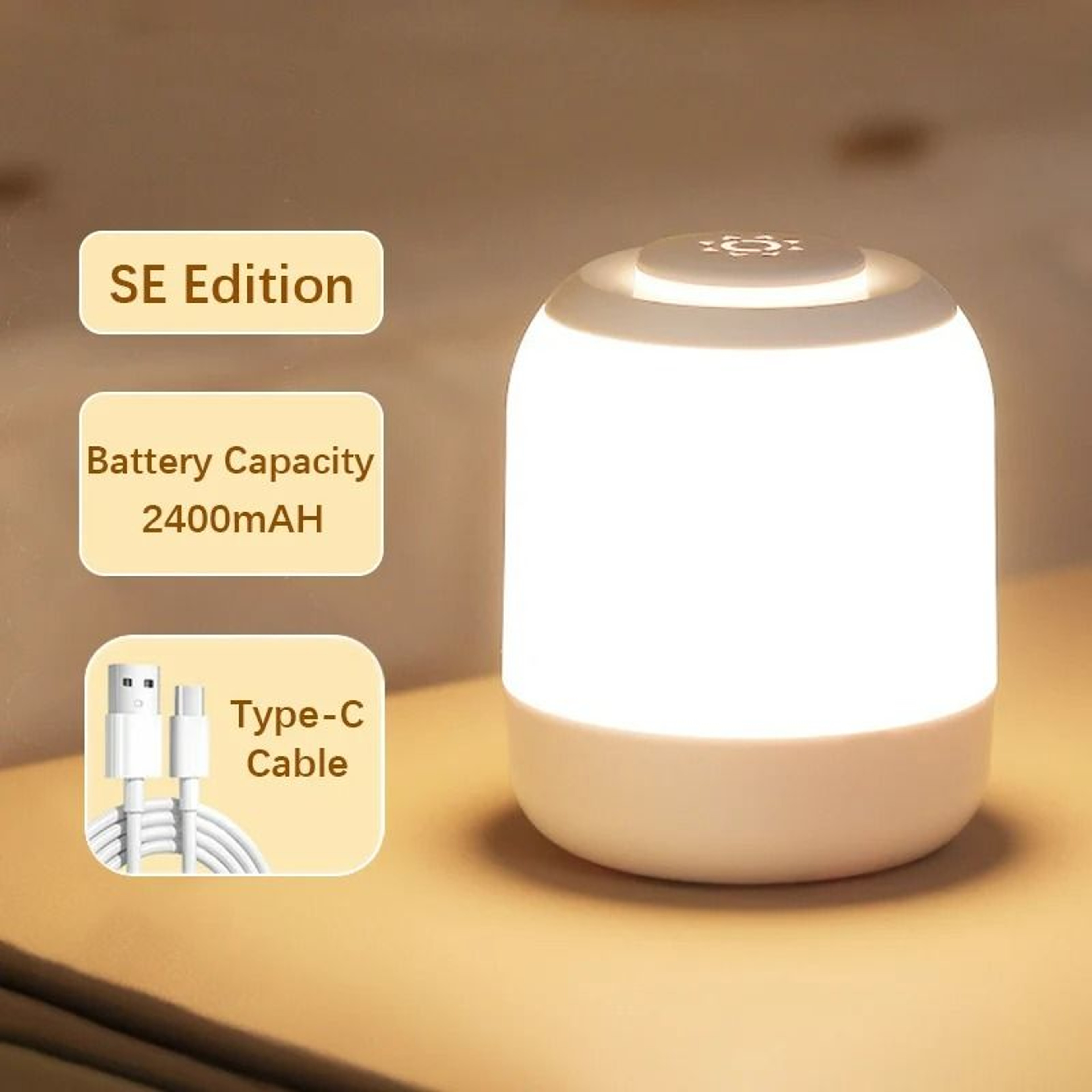 Rechargeable Portable LED Table Lamp  Bedside Night Light 7