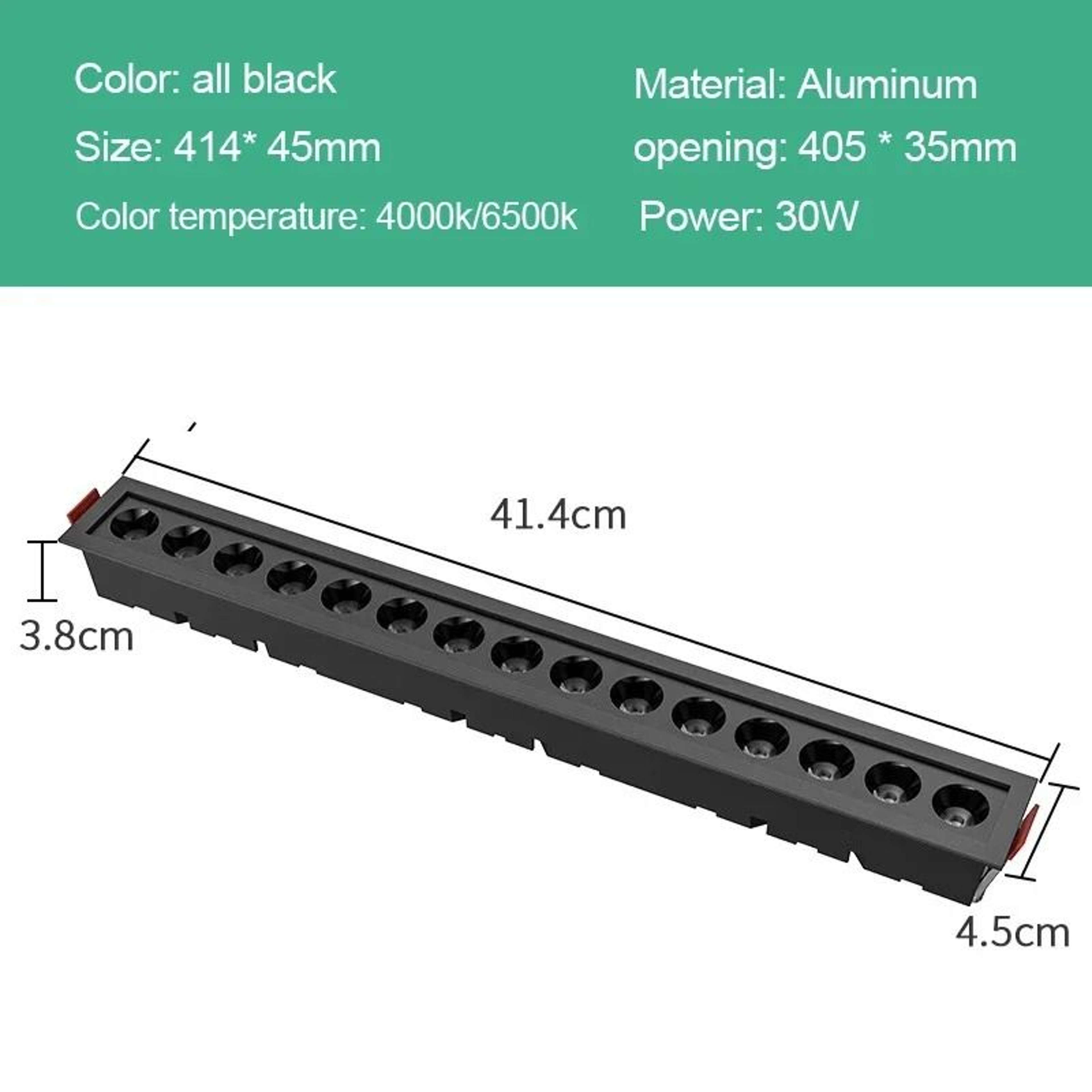 Recessed Linear LED Grille Spotlight Bar 11