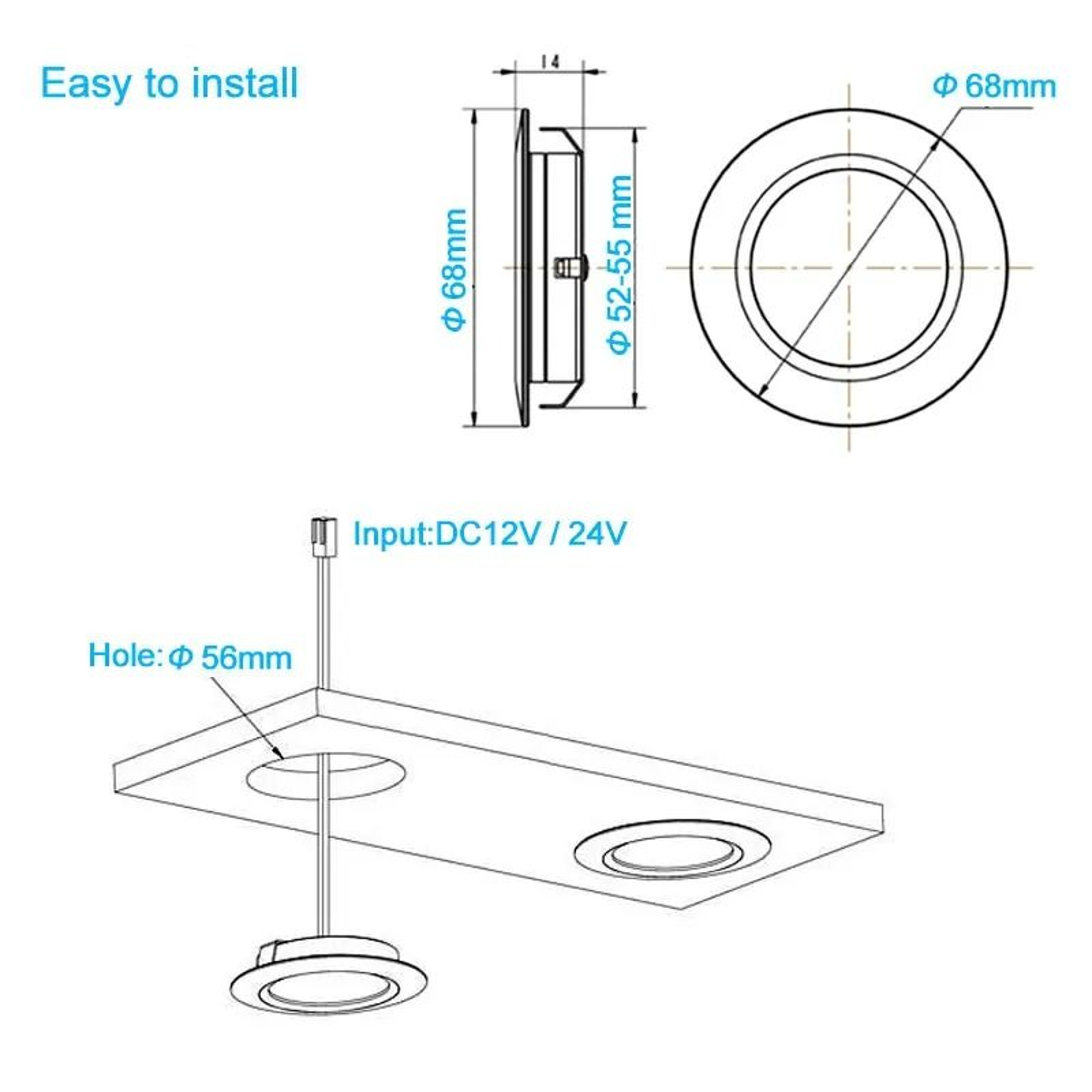 4Piece LowVoltage LED UnderCabinet Puck Light Set 4