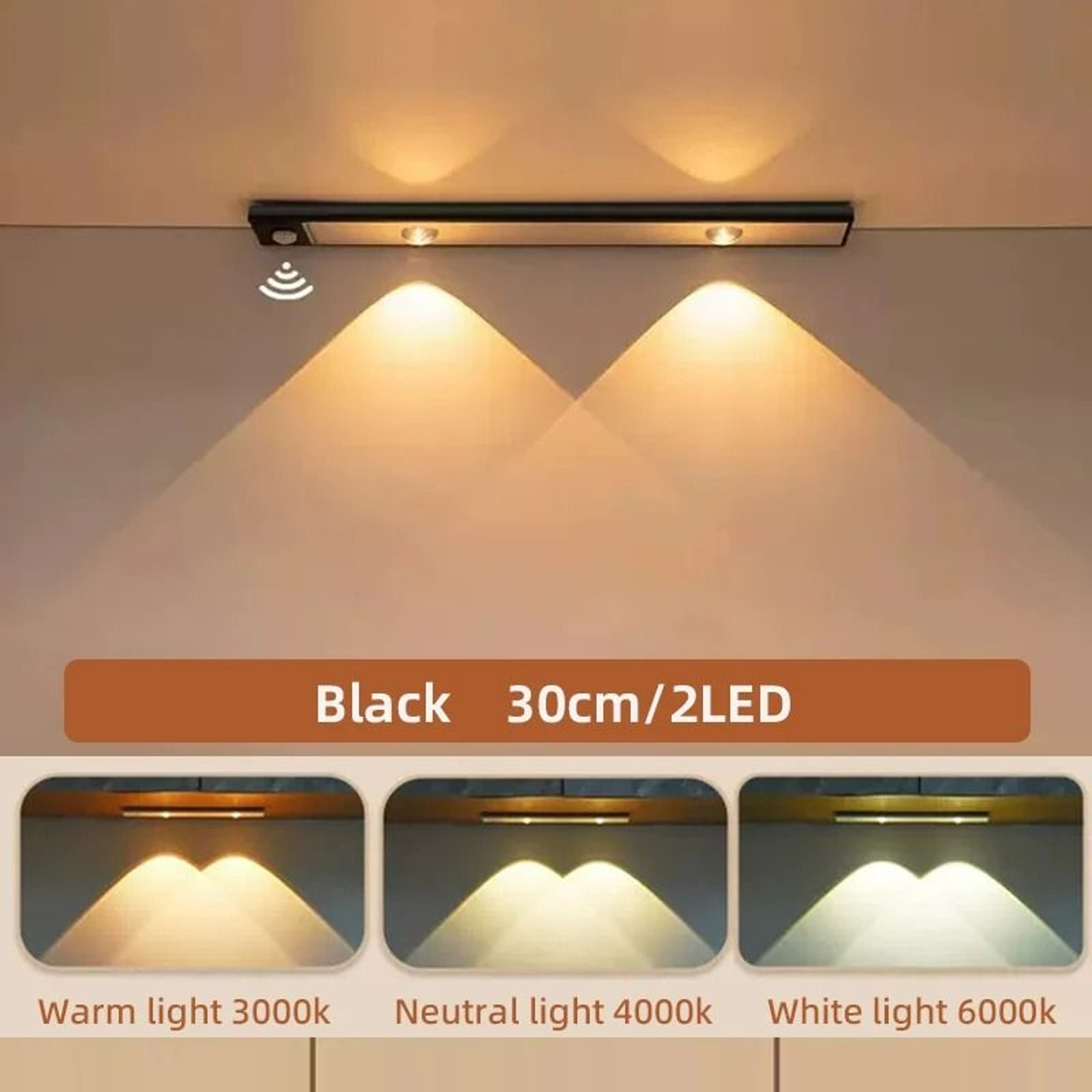 UltraThin USB Rechargeable Motion Sensor LED Cabinet Light Bar 7