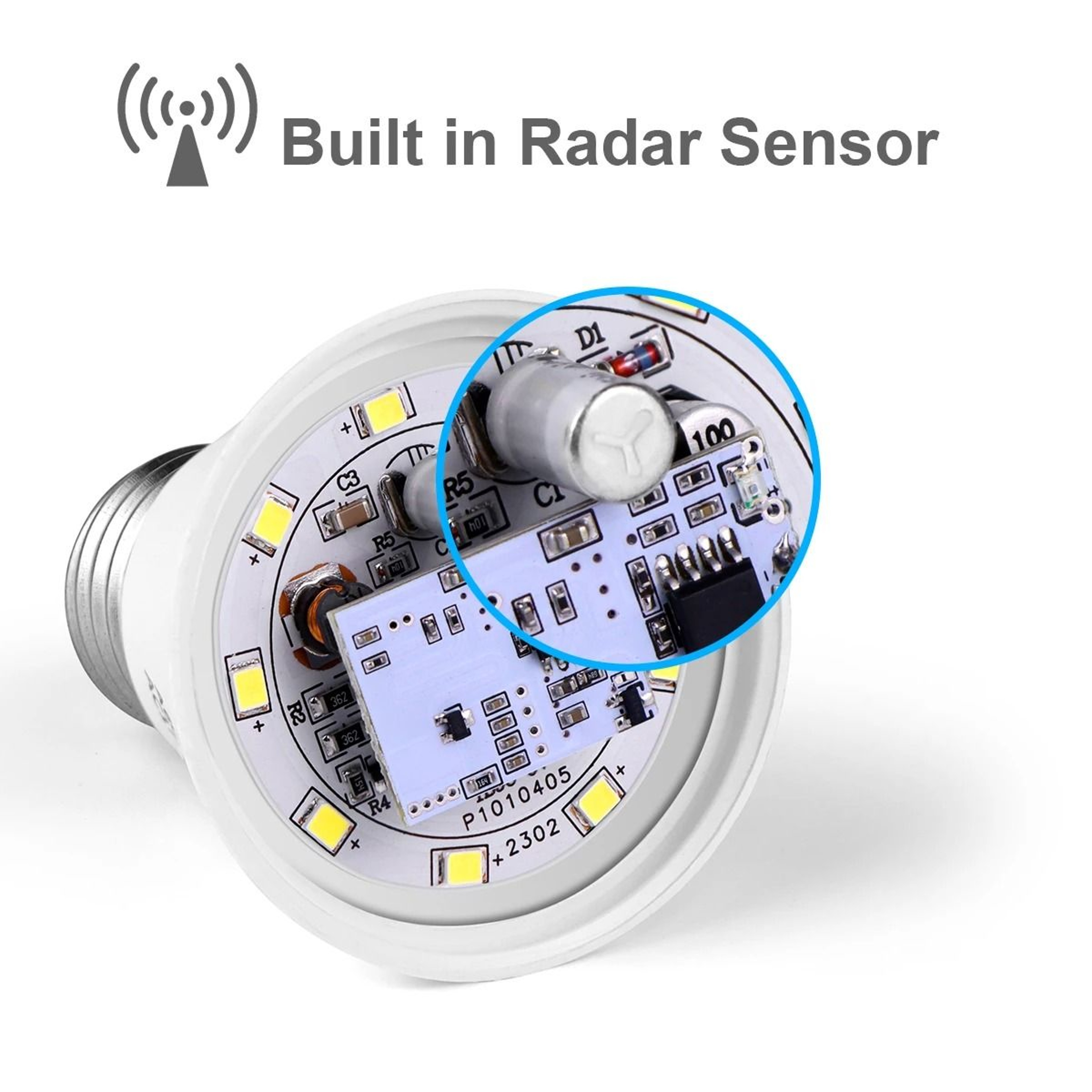 E27 12W Radar Motion Sensor LED Globe Light Bulb 5